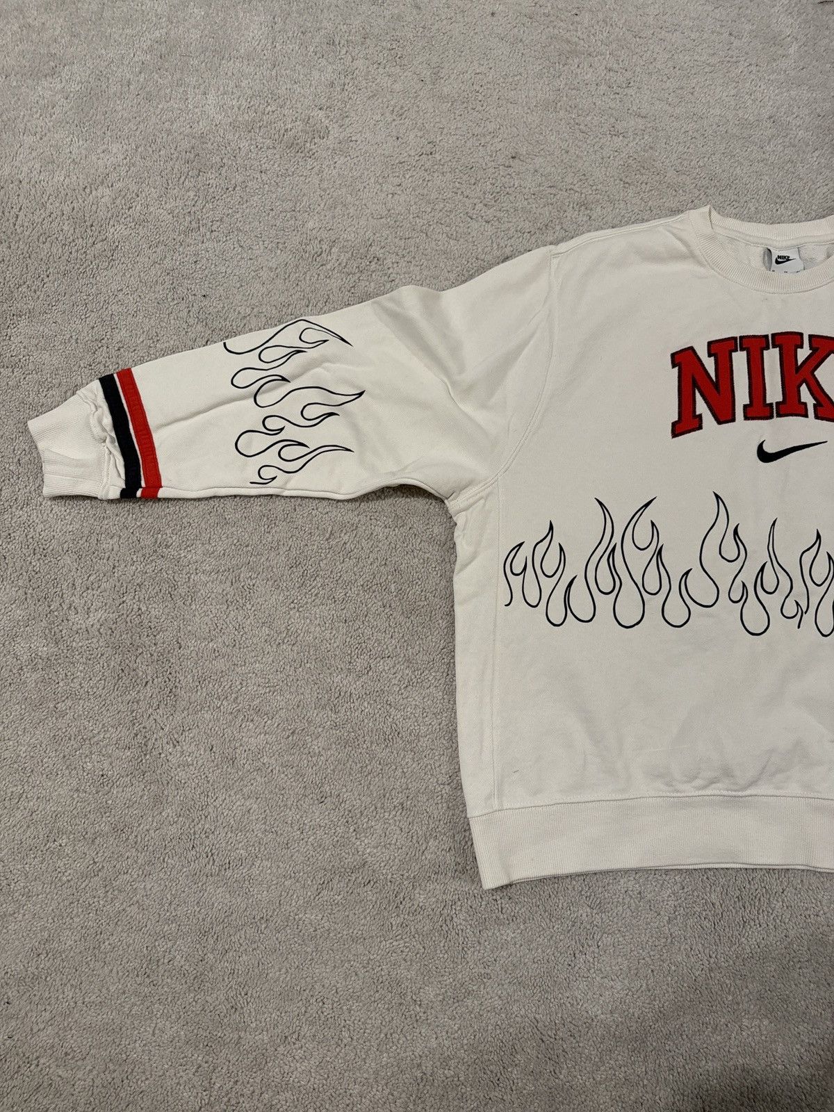 Nike × Vintage Vintage Nike Flame sweater Size US XL / EU 56 / 4 - 3 Thumbnail