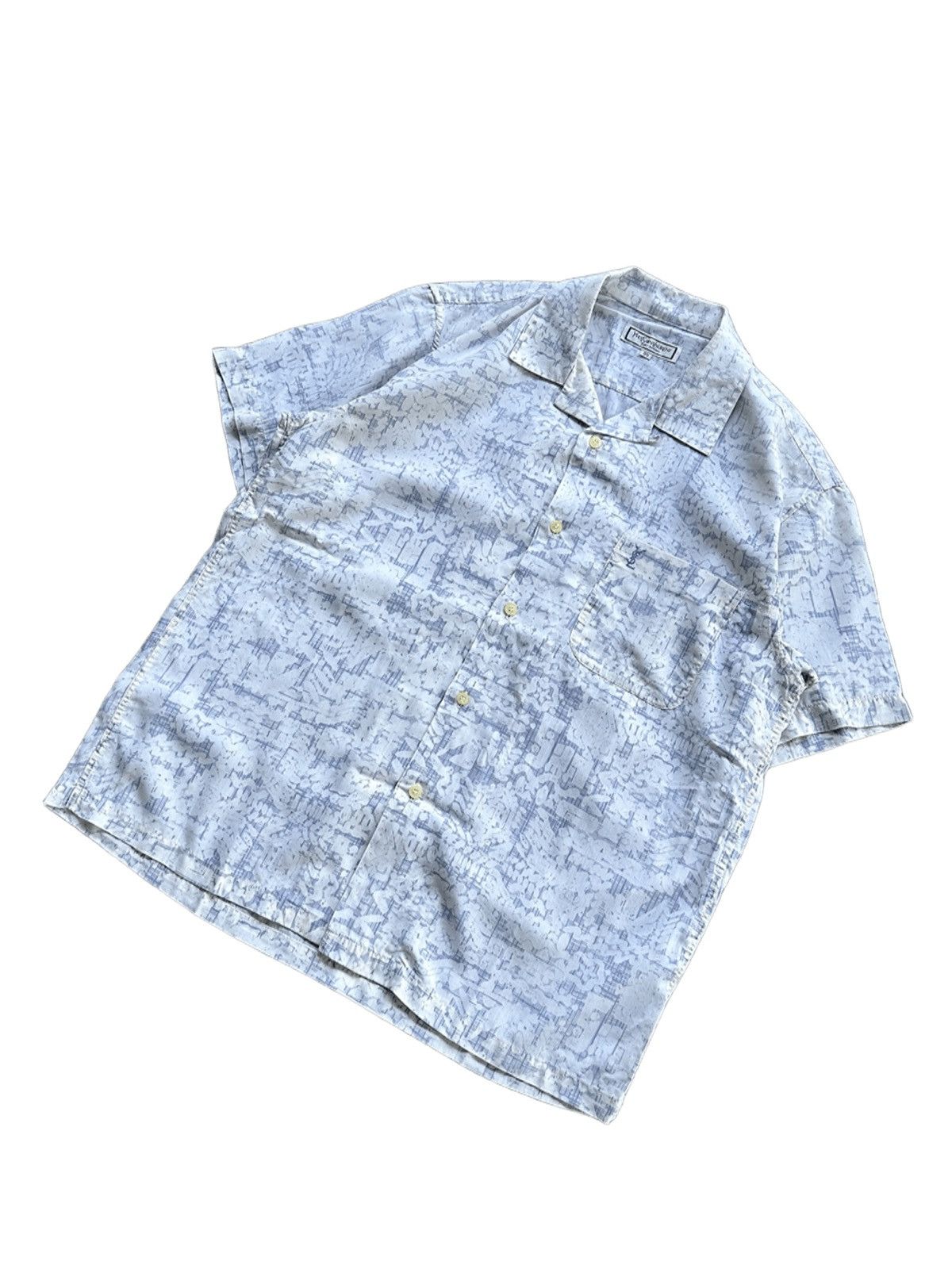 Yves Saint Laurent Yves Saint Laurent Hawaiian Style Button Up Shirt Size US L / EU 52-54 / 3 - 2 Thumbnail