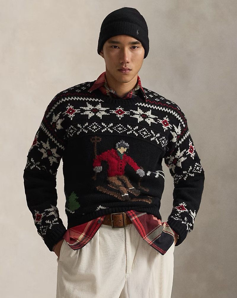 Polo Ralph Lauren Polo Ralph Lauren Wool Skier-Graphic Sweater Black Combo RL Size US L / EU 52-54 / 3 - 2 Thumbnail