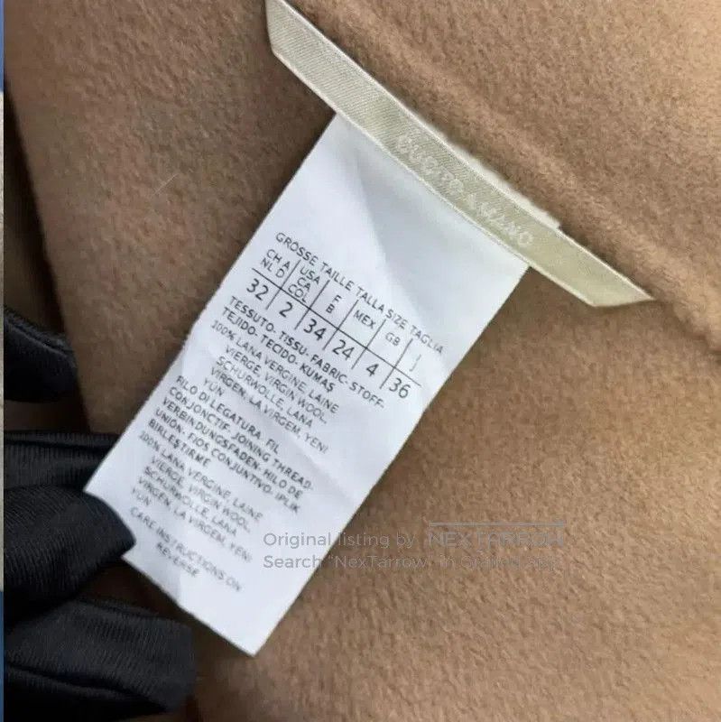Max Mara MaxMara Women’s Khaki Wool Coat . Size S / US 4 / IT 40 - 6 Thumbnail