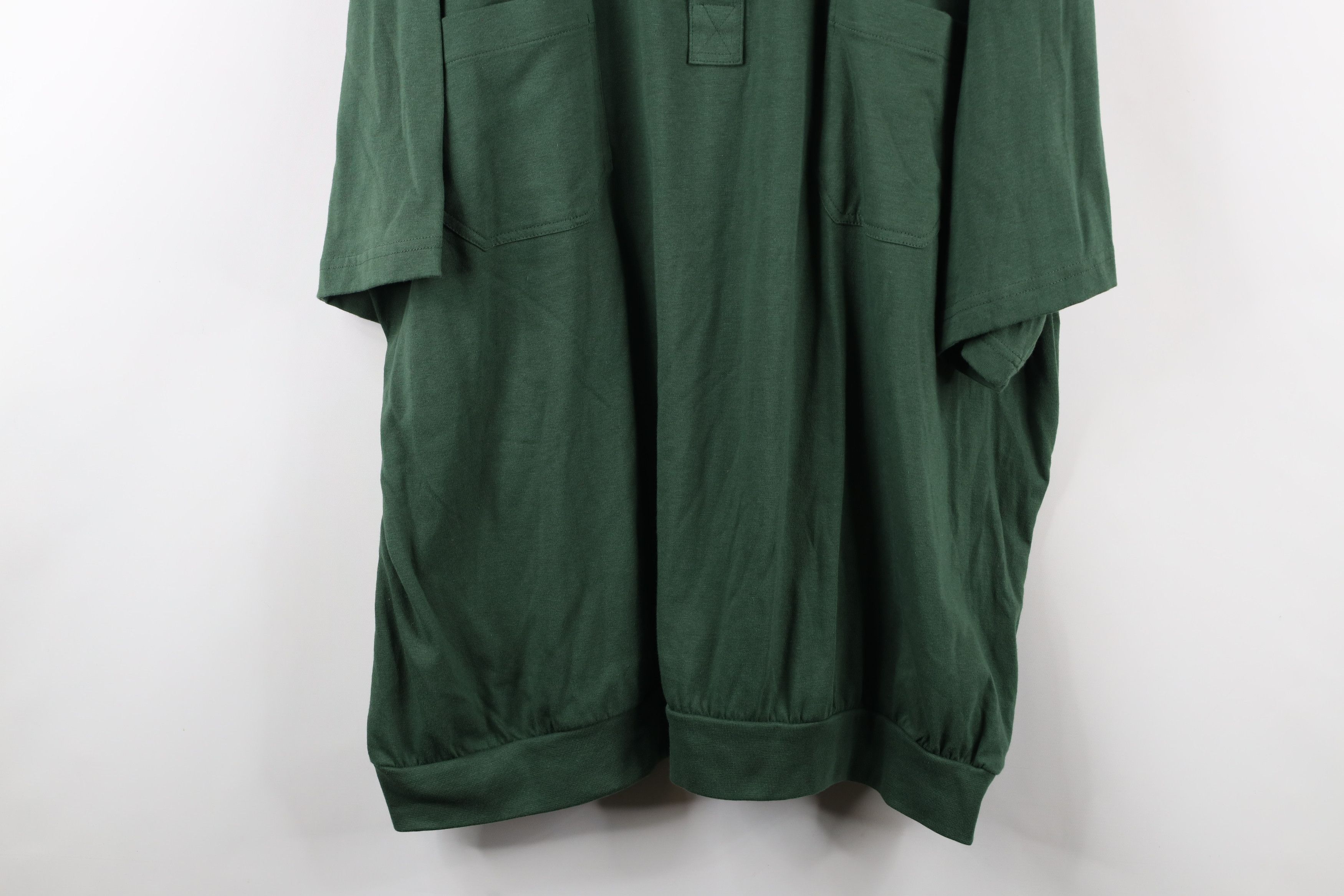 Vintage Deadstock Vintage 90s Streetwear Pullover Polo Shirt Green Size US XXL / EU 58 / 5 - 3 Thumbnail