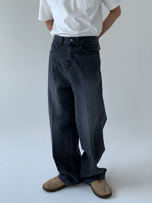 Japanese Brand × Jean Japanese retro loose straight wide-leg casual jeans Size US 32 / EU 48 - 1 Thumbnail