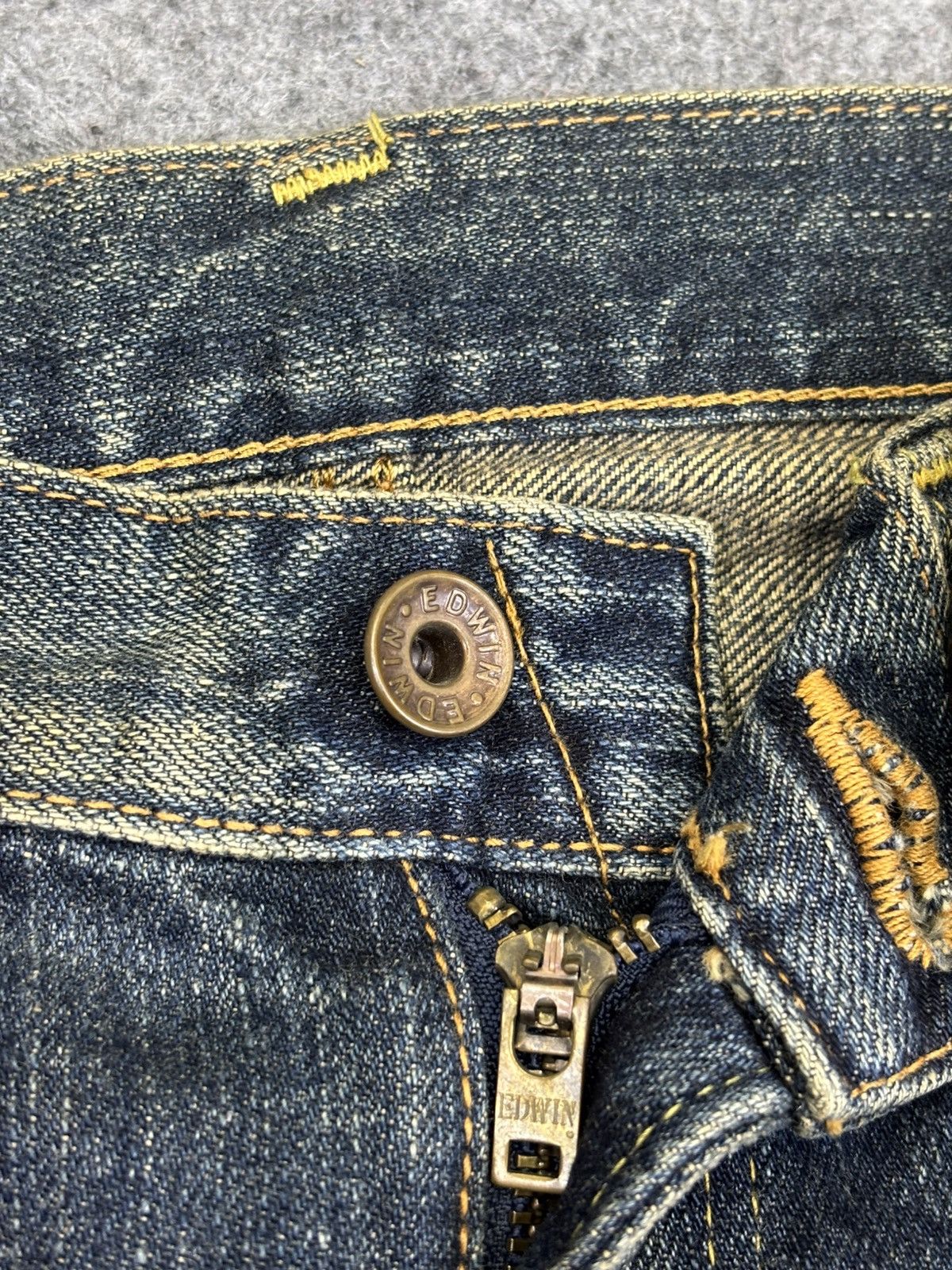 Edwin 💥Rusty Wash Wide💥Vintage Edwin Wide Denim F857 Size US 29 - 6 Thumbnail