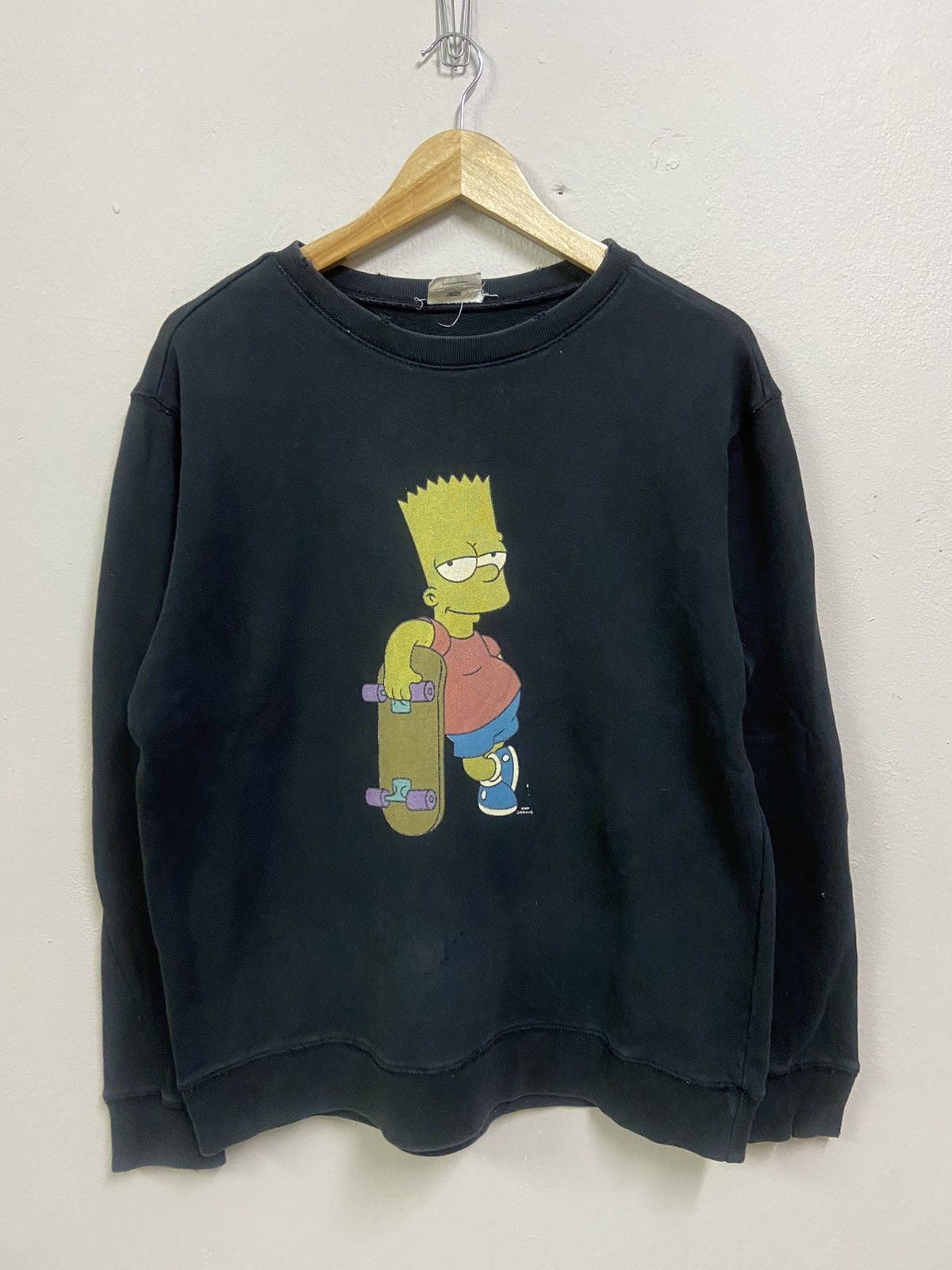 Japanese Brand × The Simpsons Rare Bart Simpson Skateboard Sweatshirt Size US L / EU 52-54 / 3 - 1 Thumbnail