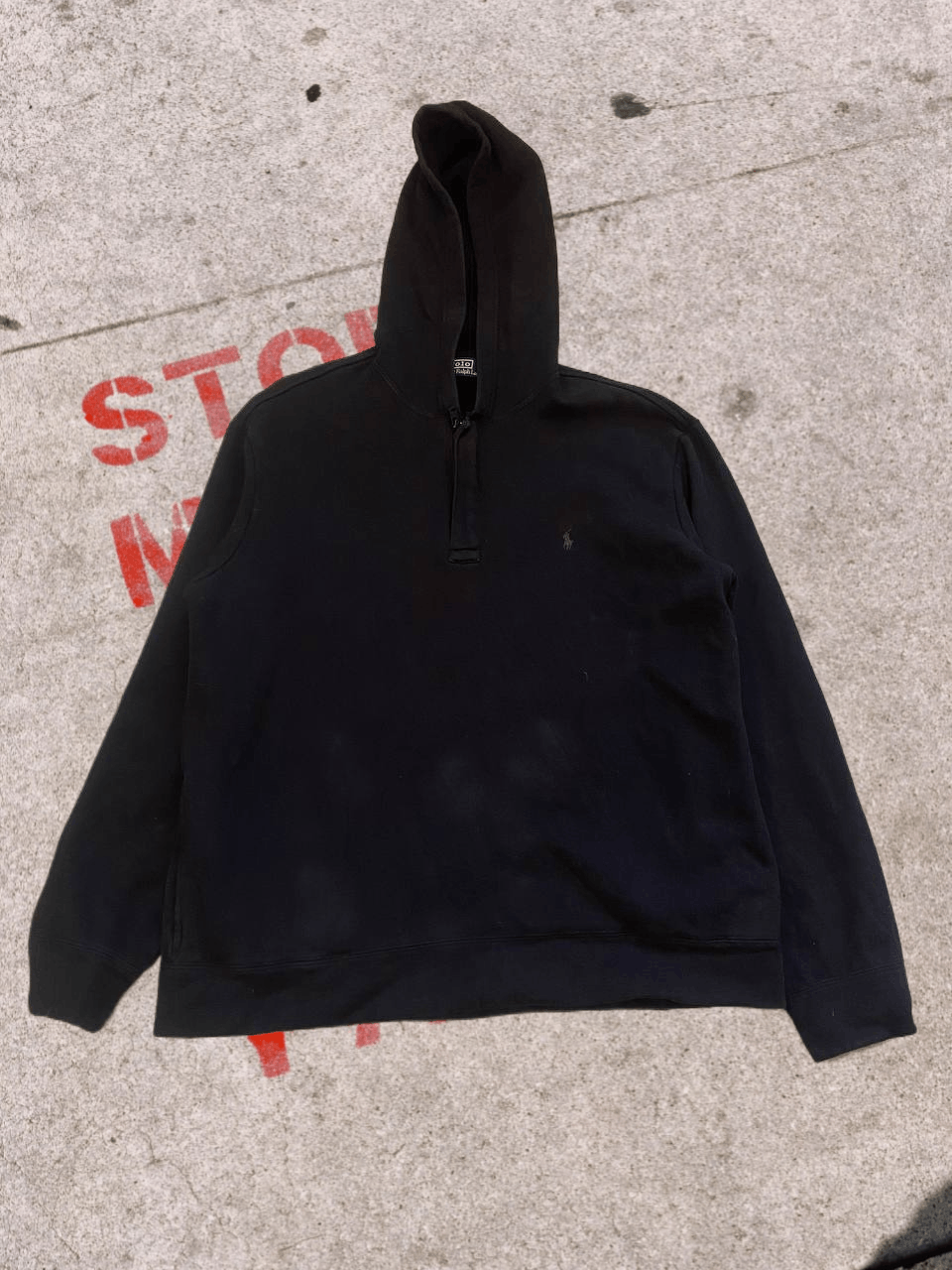 Polo Ralph Lauren Vintage Polo Ralph Lauren 1/4 Button Hoodie Sweatshirt Size US M / EU 48-50 / 2 - 1 Thumbnail