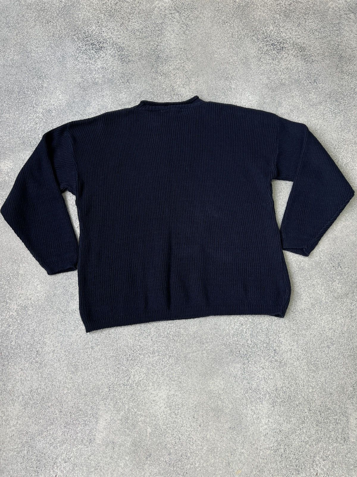 Burberry × Vintage Vintage Burberry Big Logo heavy knit sweater Size US L / EU 52-54 / 3 - 9 Thumbnail