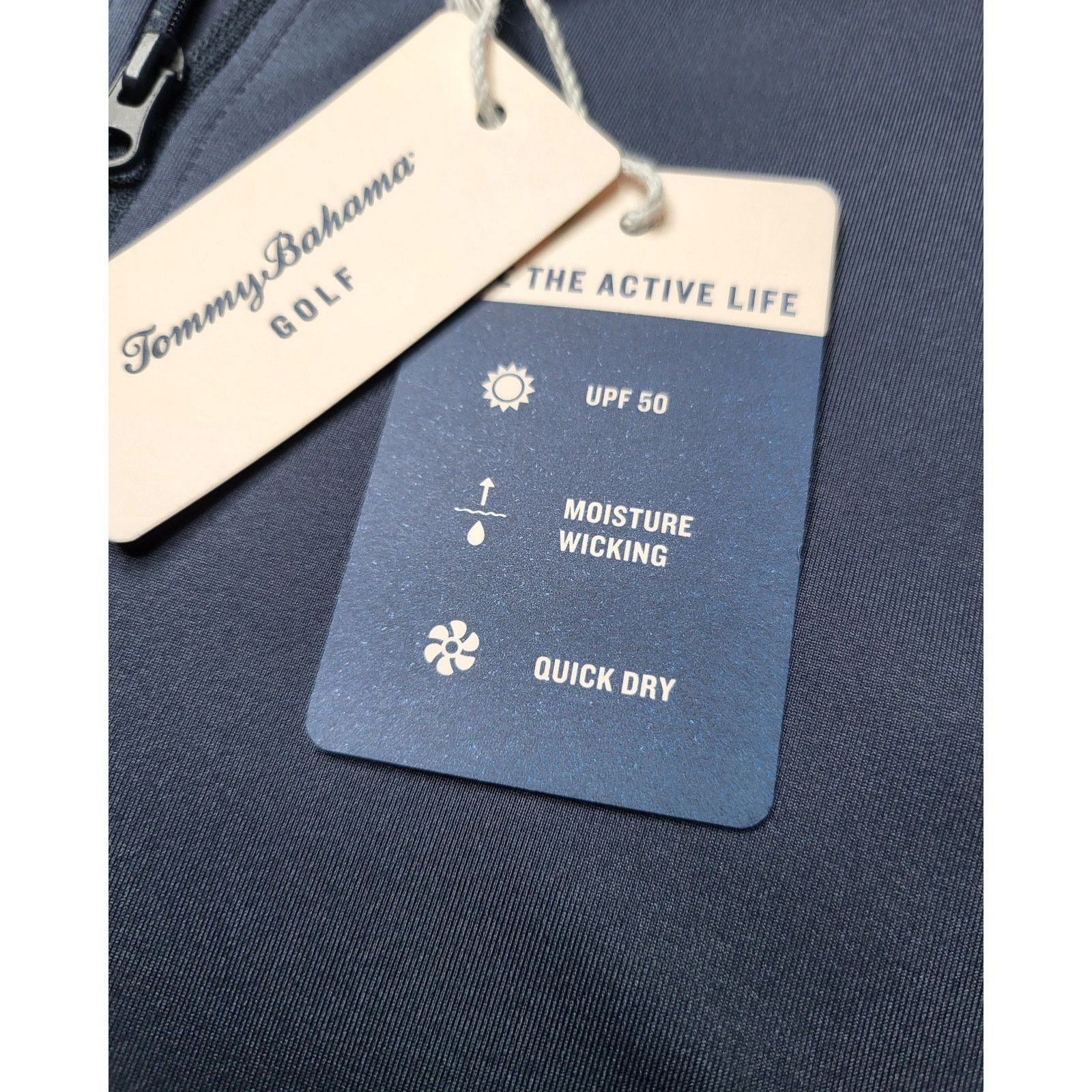 Tommy Bahama NWT Tommy Bahama Golf Mock Neck 1/4 Zip Polo Size M $98 MSRP Size M / US 6-8 / IT 42-44 - 6 Thumbnail