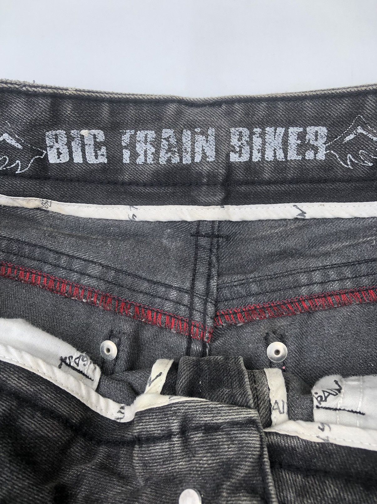 If Six Was Nine Jeans Takahashi Big Train biker Bleach Acid Wash Denim Size US 32 / EU 48 - 12 Thumbnail