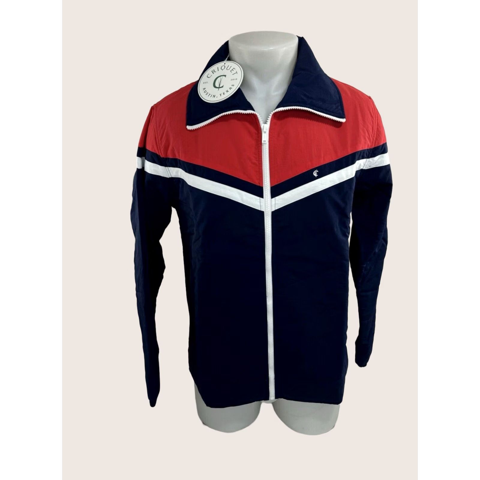 Vintage CRIQUET Jacket S Adult Blue / Red / White Quilted Embroidered Ski Theme 2022 Nylon Jacket Shirt Size US S / EU 44-46 / 1 - 1 Thumbnail