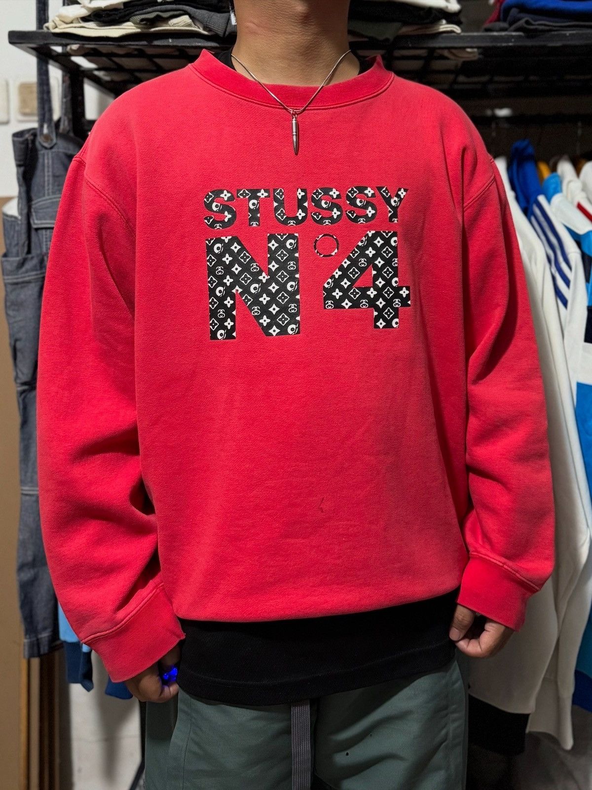 Stussy Vintage 00’s Stussy LV Monogram sweatshirt Size US L / EU 52-54 / 3 - 14 Thumbnail