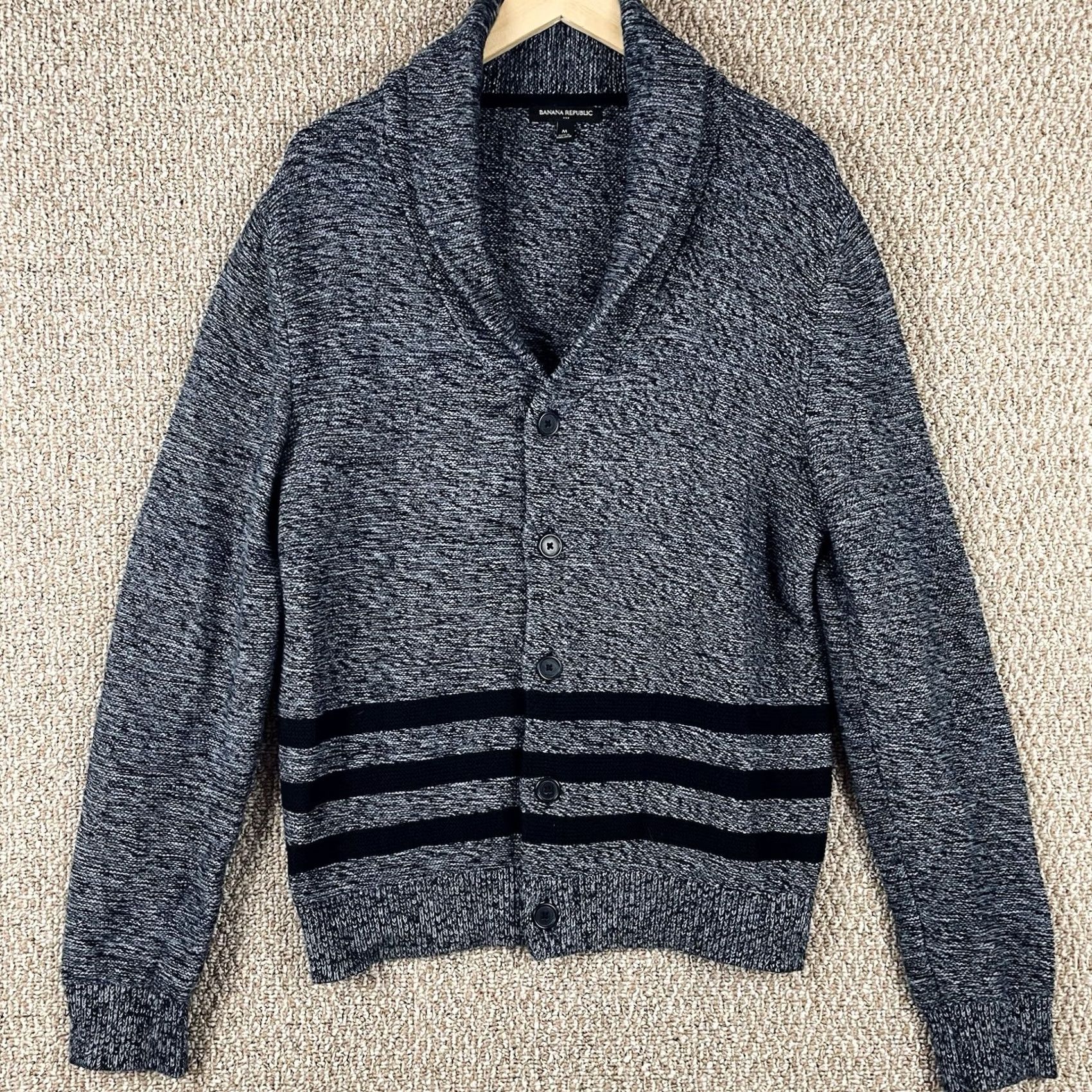 Banana Republic Banana Republic Cardigan Men’s M Shawl Ivy League Prep Academia Grandpacore T316 Size US M / EU 48-50 / 2 - 2 Thumbnail