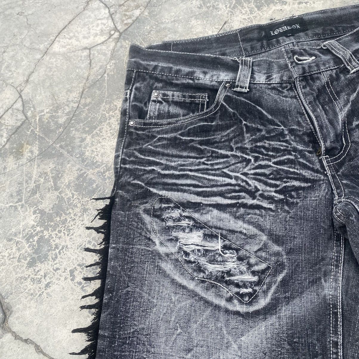 LOWBOX LOWBOX Distressed Wolf Crop Jeans Size US 30 / EU 46 - 14 Thumbnail