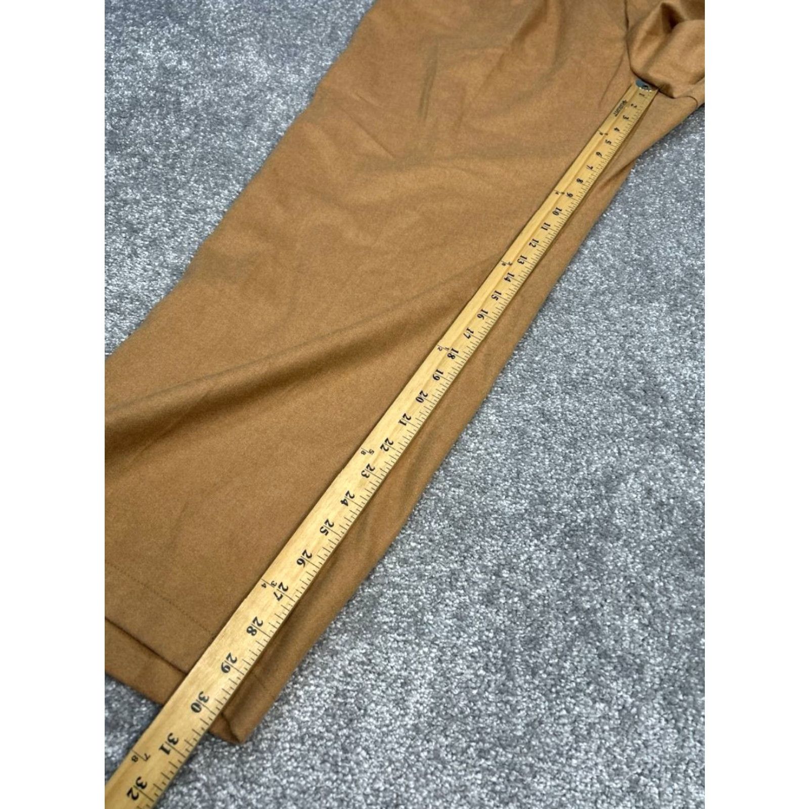Gap Gap Dress Pants Womens 18 Brown Stretch Pleated High Rise Straight Leg Business Casual Dress Pants Womens 18 Brown Gap Size 40" / US 18 - 3 Thumbnail