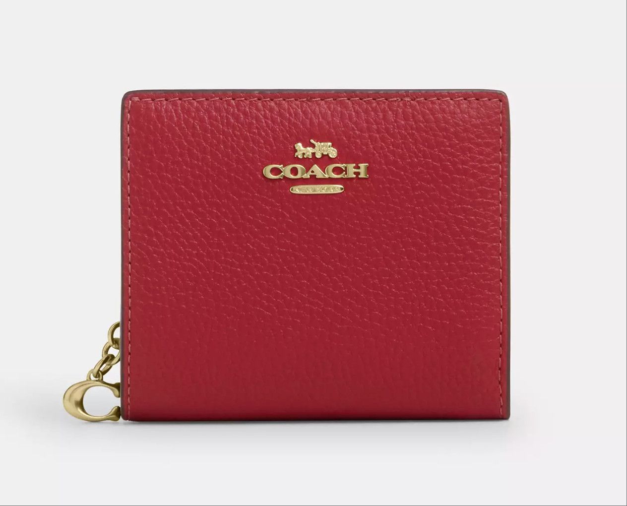 Coach Snap Wallet C2862 Gold/True Red Size ONE SIZE - 7 Thumbnail