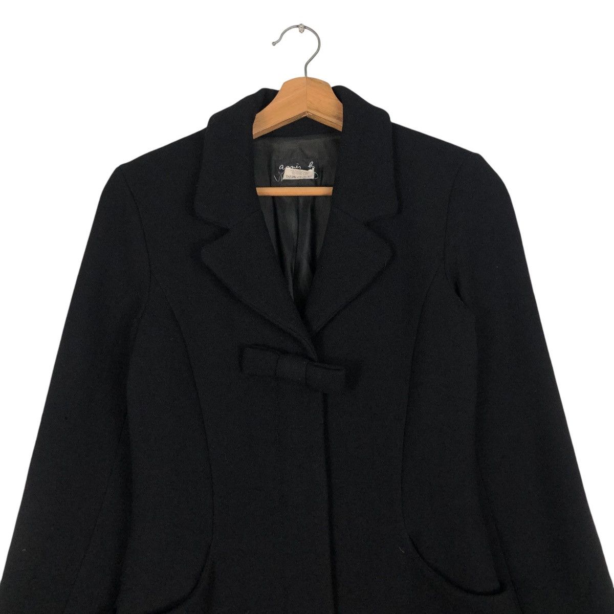 agnes b. 🔥RICH BLACK LONG JACKET AGNES B. MADE IN FRANCE Size XS / US 0-2 / IT 36-38 - 5 Thumbnail