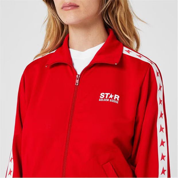 Golden Goose o1g2r1mq1024 Track Jacket in Red & White Size S / US 4 / IT 40 - 4 Thumbnail