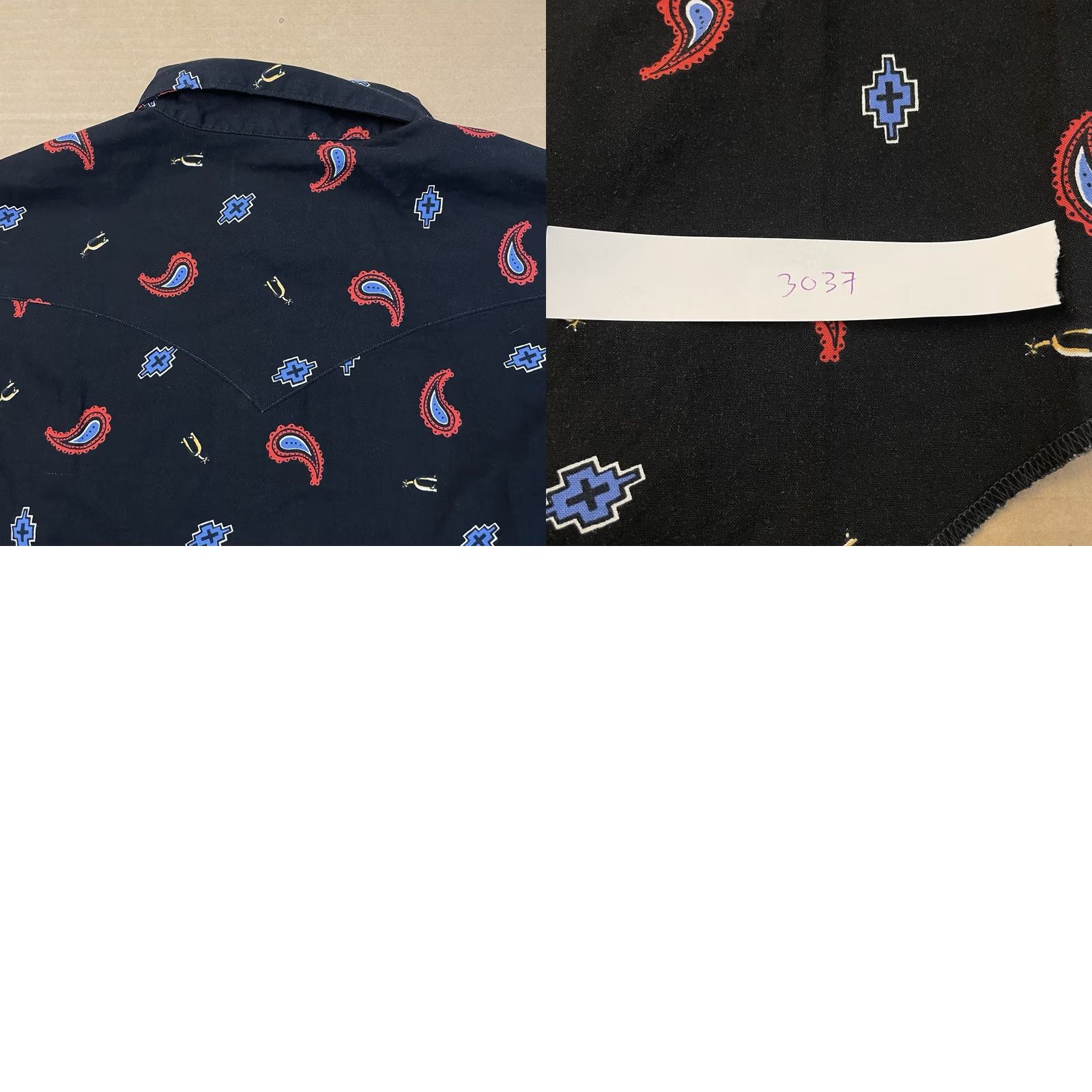 Wrangler VINTAGE Wrangler Button-Down Shirt Western Long Tails Black Mens 17 35 Cotton Paisley Short Sleeve Button-Up Collar-Down Outdoor Western Casual Size US XL / EU 56 / 4 - 9 Thumbnail