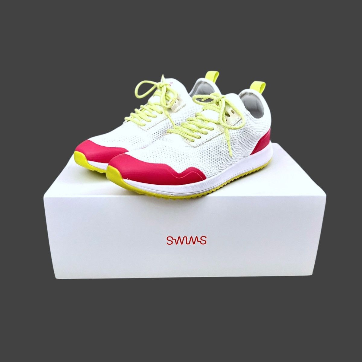 Swims Swims Men’s Tasso Runner White Citrin Campari Sneakers Sz 10 Size US 10 / EU 43 - 2 Thumbnail