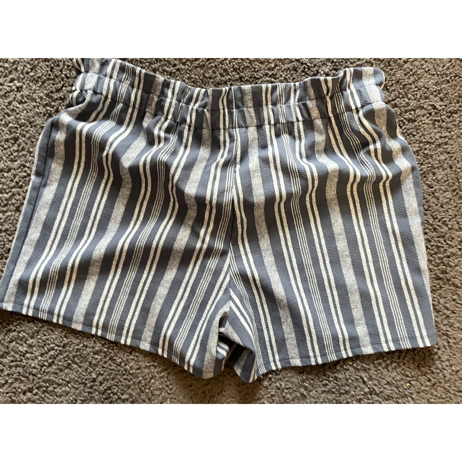 Vintage Harlow & Rose Stripe Shorts Elastic Waist Size XL Size 40" / US 18 - 2 Thumbnail