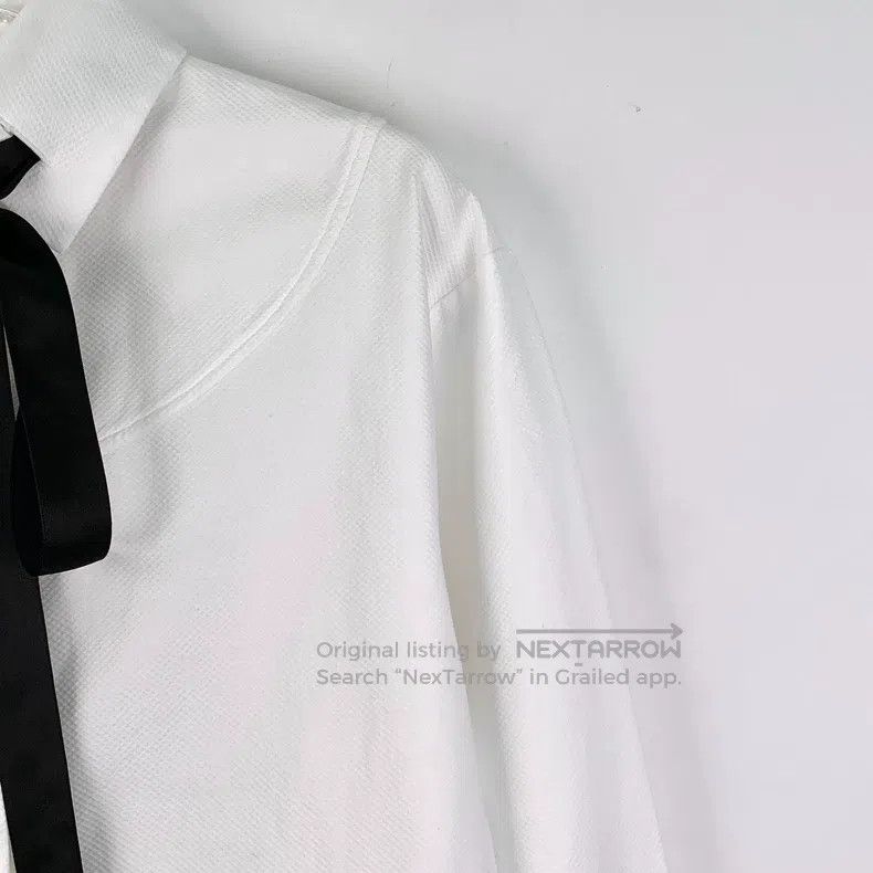 Chanel Chanel White cotton tie bow single-breasted long-sleeved s Size XS / US 0-2 / IT 36-38 - 3 Thumbnail