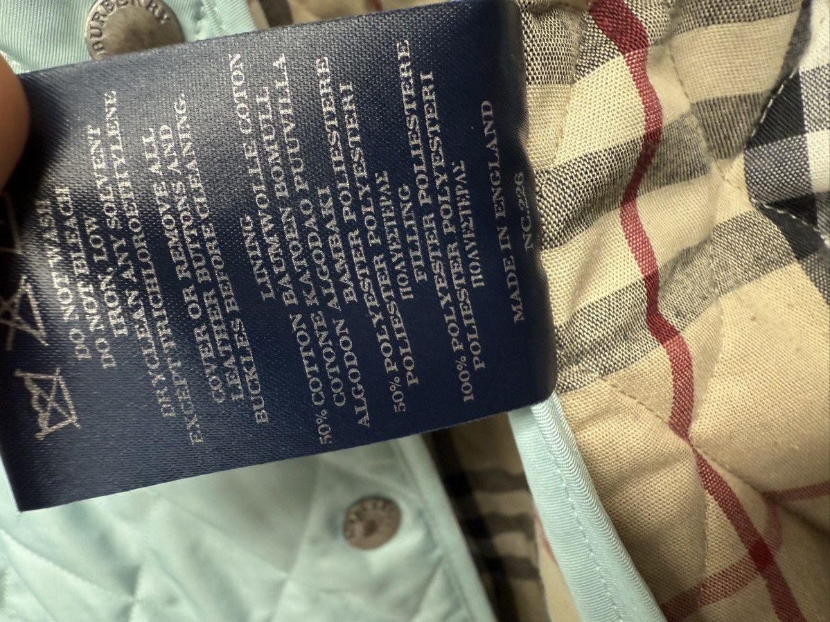 Burberry Classic Burberry Ladies Quilted Light Blue Jacket Size XS / US 0-2 / IT 36-38 - 12 Thumbnail