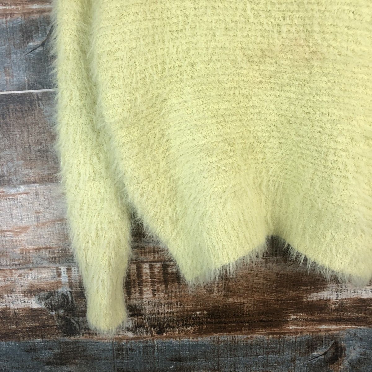 Vintage DL Choco Raffine Yellow Mohair Knitwear #C541 Size M / US 6-8 / IT 42-44 - 7 Thumbnail