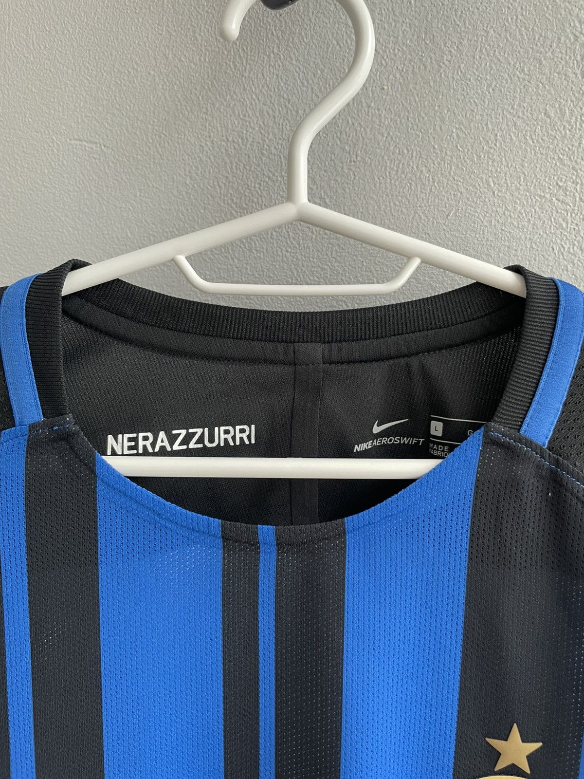 Nike Inter Milan 2017 2018 Player Issue Match Worn? Shirt Jersey Size US L / EU 52-54 / 3 - 12 Thumbnail