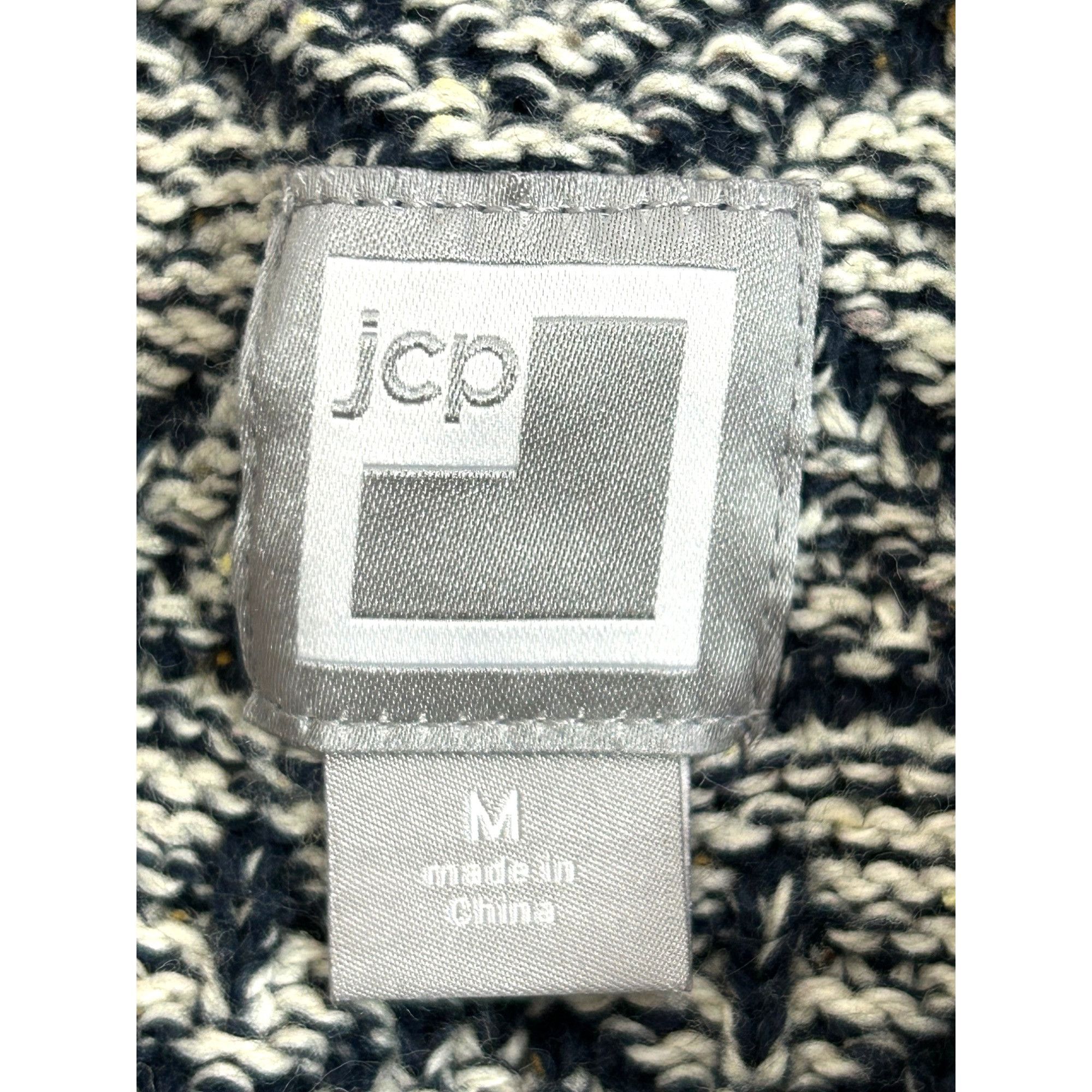 JCPenney JC Penny Mens Vtg Fair Isle Blue White Sweater M Long Sleeve Size US M / EU 48-50 / 2 - 6 Thumbnail