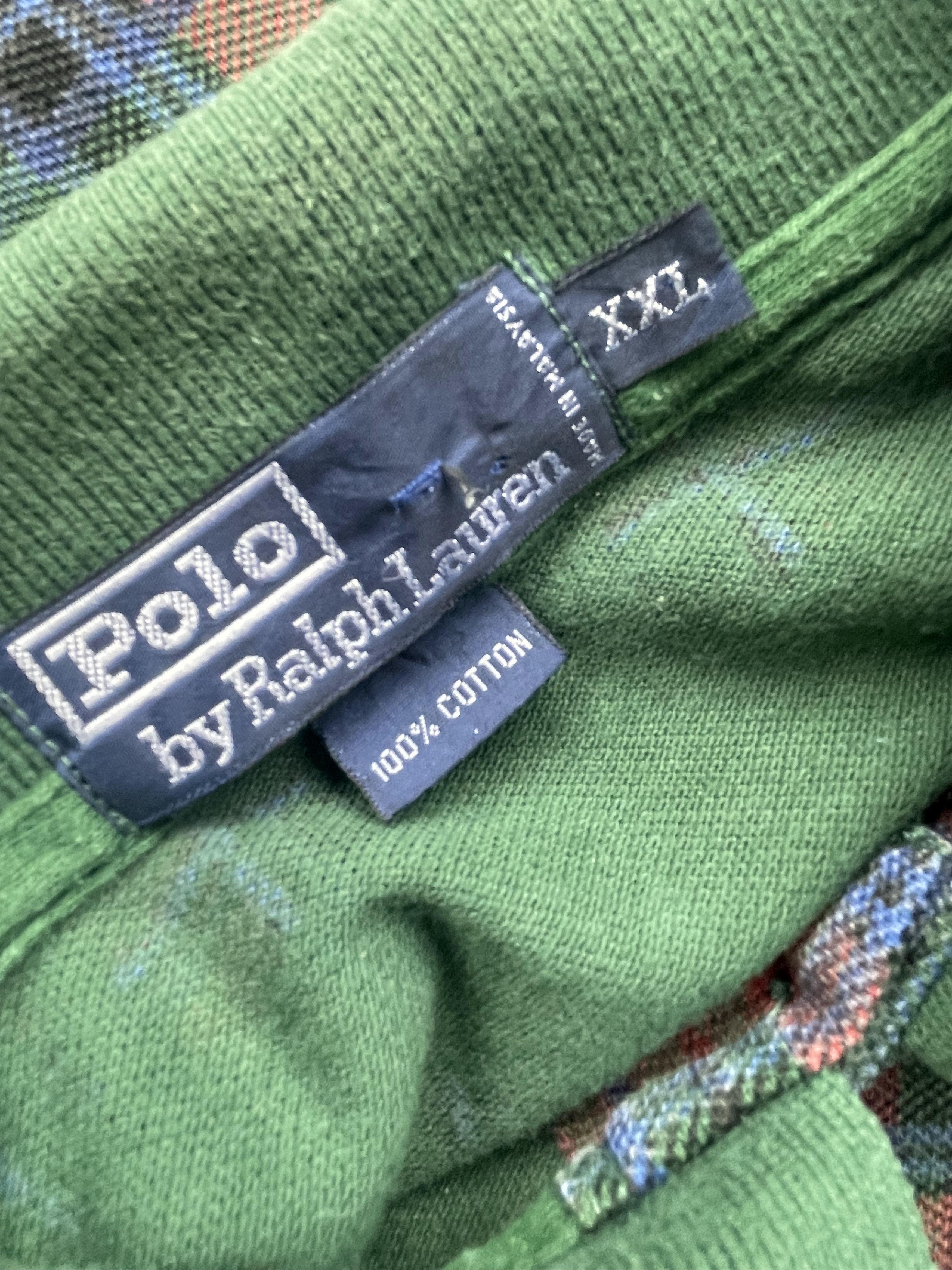 Designer × Polo Ralph Lauren × Vintage Vintage Polo Ralph Lauren Polo Tshirt Checkered Design Size US XXL / EU 58 / 5 - 8 Thumbnail