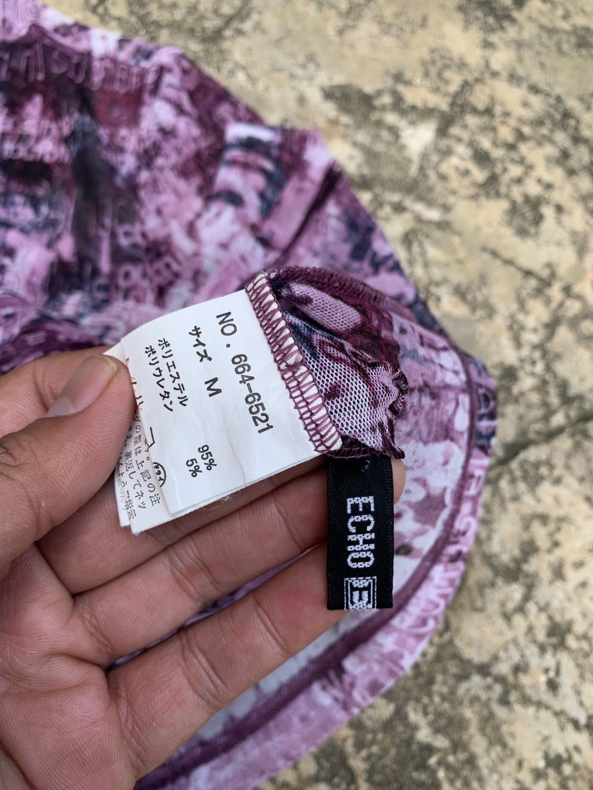 If Six Was Nine × Japanese Brand × Le Grande Bleu (L.G.B.) y2k Echo Sports Pink Purple Poem Words Longsleeve Mesh Top Size M / US 6-8 / IT 42-44 - 8 Thumbnail