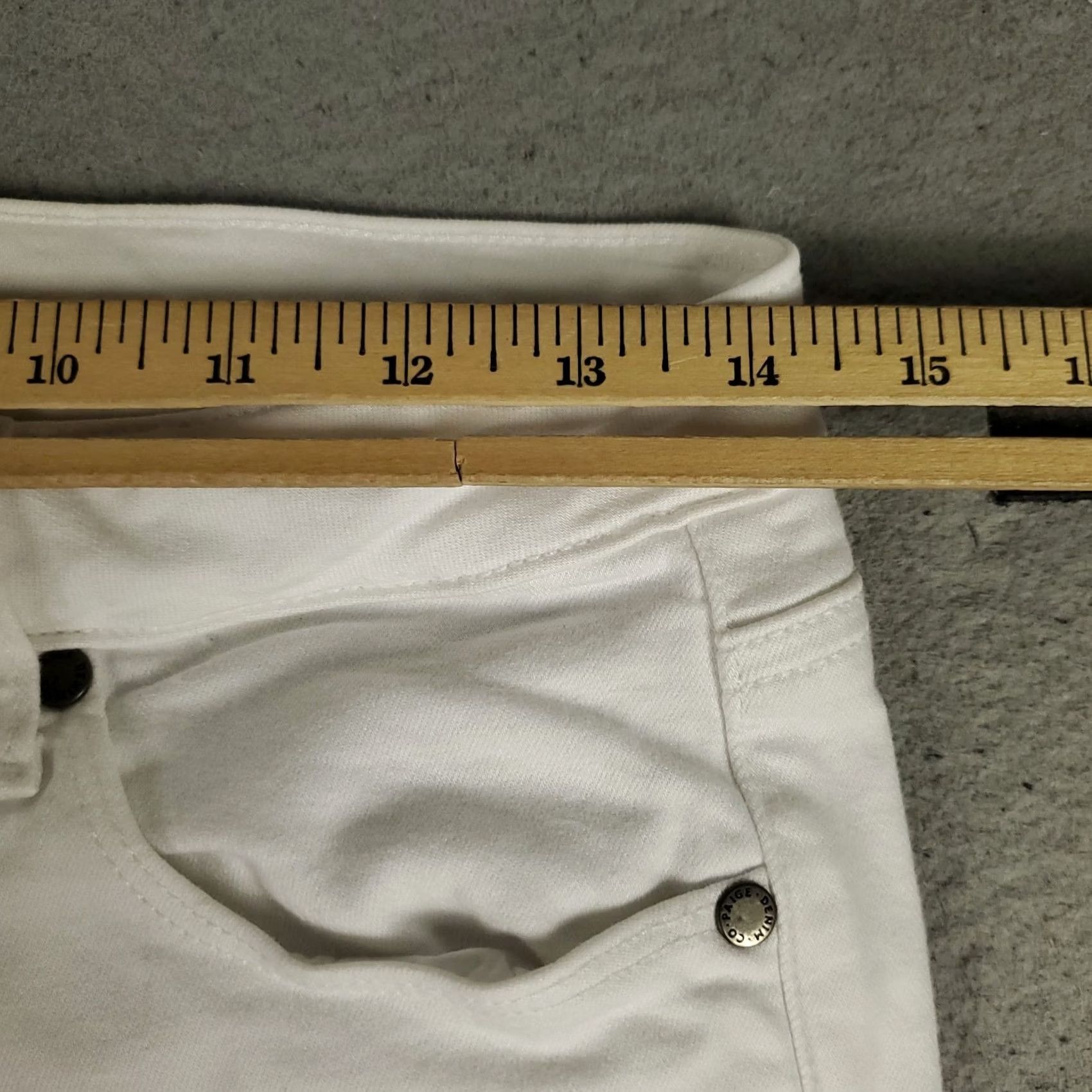 Paige Paige Jeans Womens Regular Size 27x28 White Verdugo Ankle Cut Off Denim Pants Slimming Pockets 5-Pocket Size 27" / US 4 / IT 40 - 3 Thumbnail