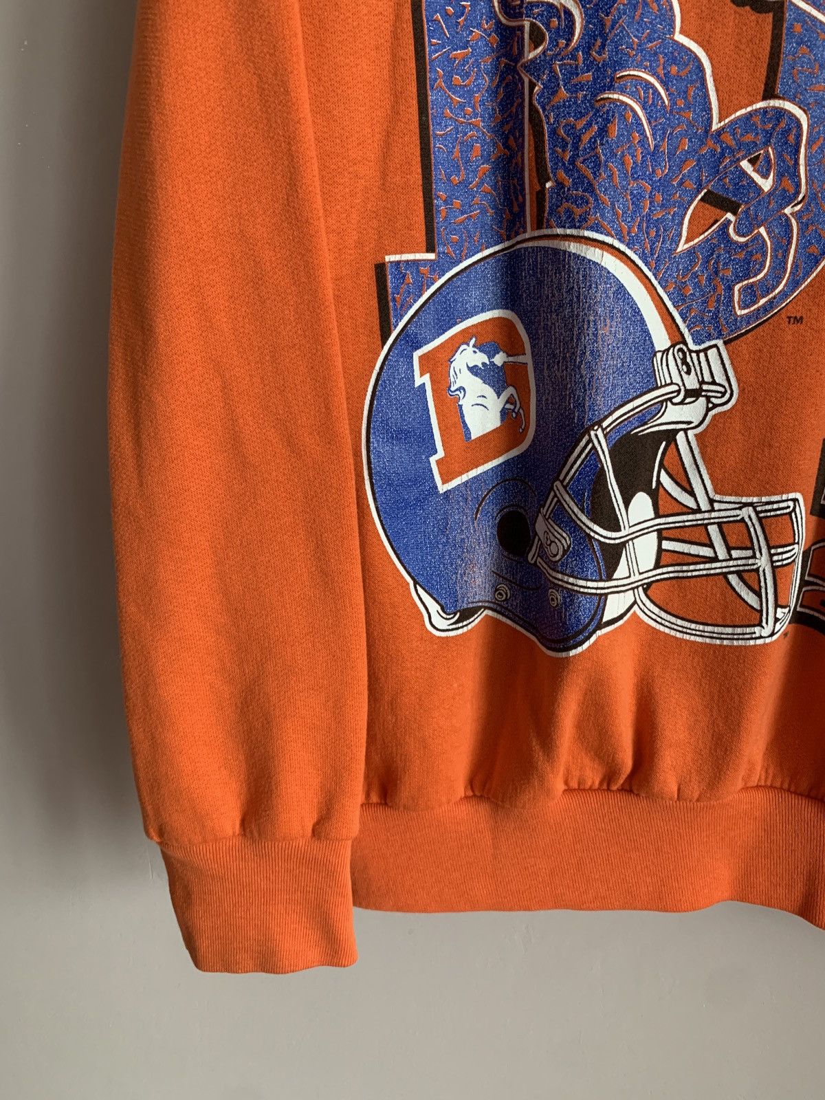 NFL Vintage 80s NFL Sweatshirt Denver Broncos Retro Made In USA Size US L / EU 52-54 / 3 - 3 Thumbnail