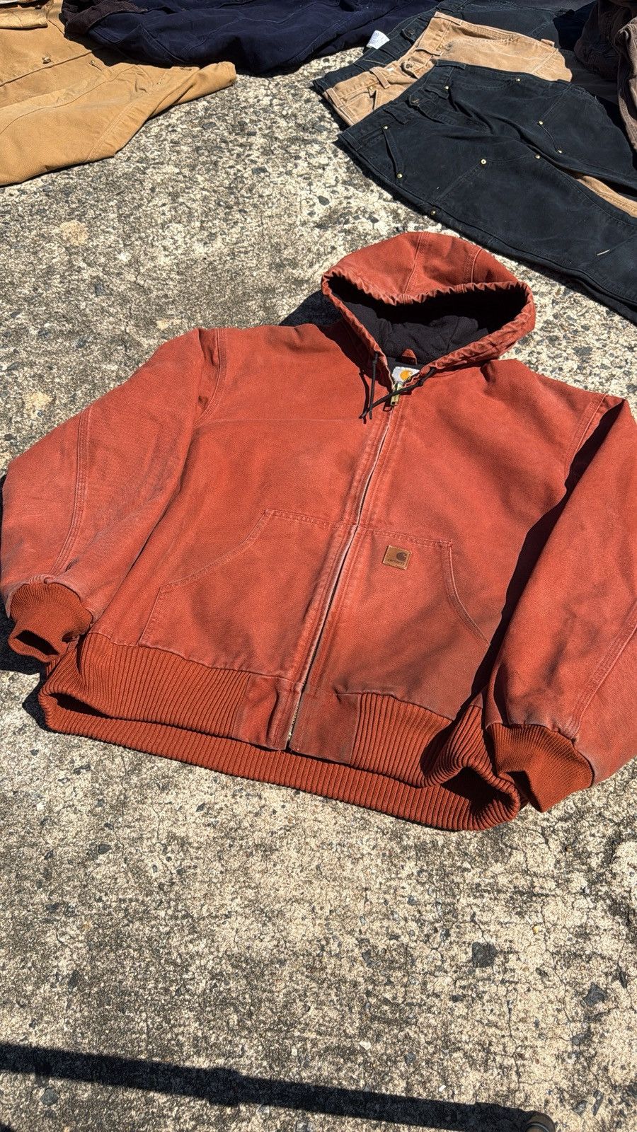 Carhartt Hooded Dirty Orange Jacket