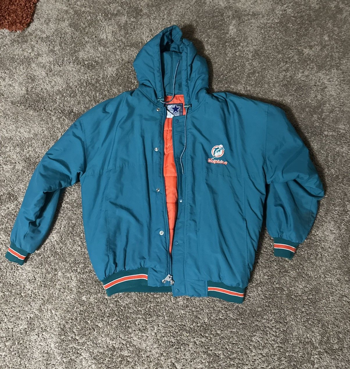 NFL × Starter × Vintage Vintage Miami Dolphins Starter Jacket Size US XL / EU 56 / 4 - 2 Thumbnail