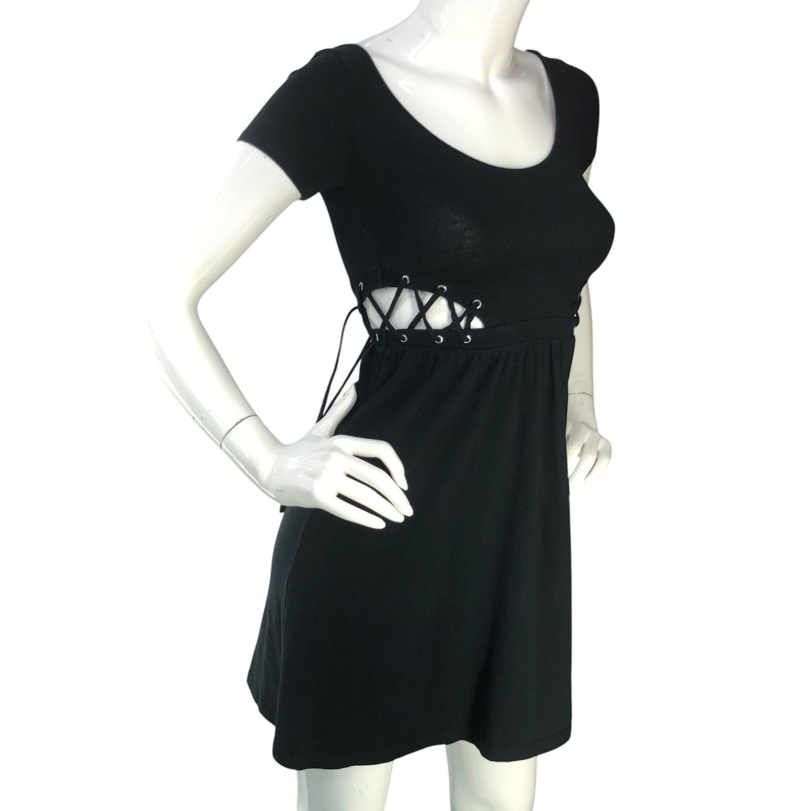 Asos Asos Size 00P Dress Cutout Side Lace Detail Backless Black Size XXS / US 00 / IT 34 - 11 Thumbnail