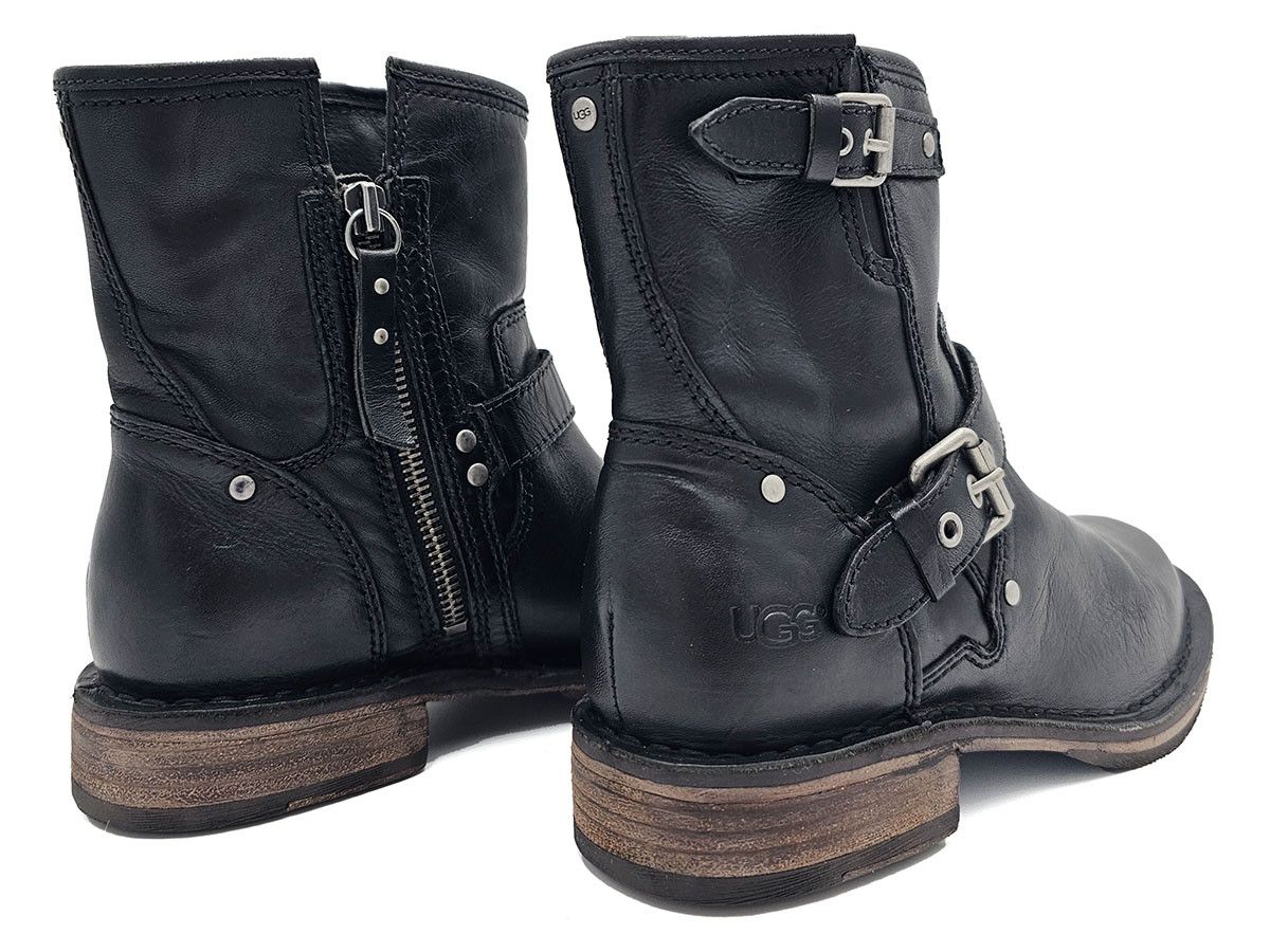 Ugg UGG Fabrizia Black Leather Ankle Boots Size 37 Size US 7 / IT 37 - 7 Thumbnail