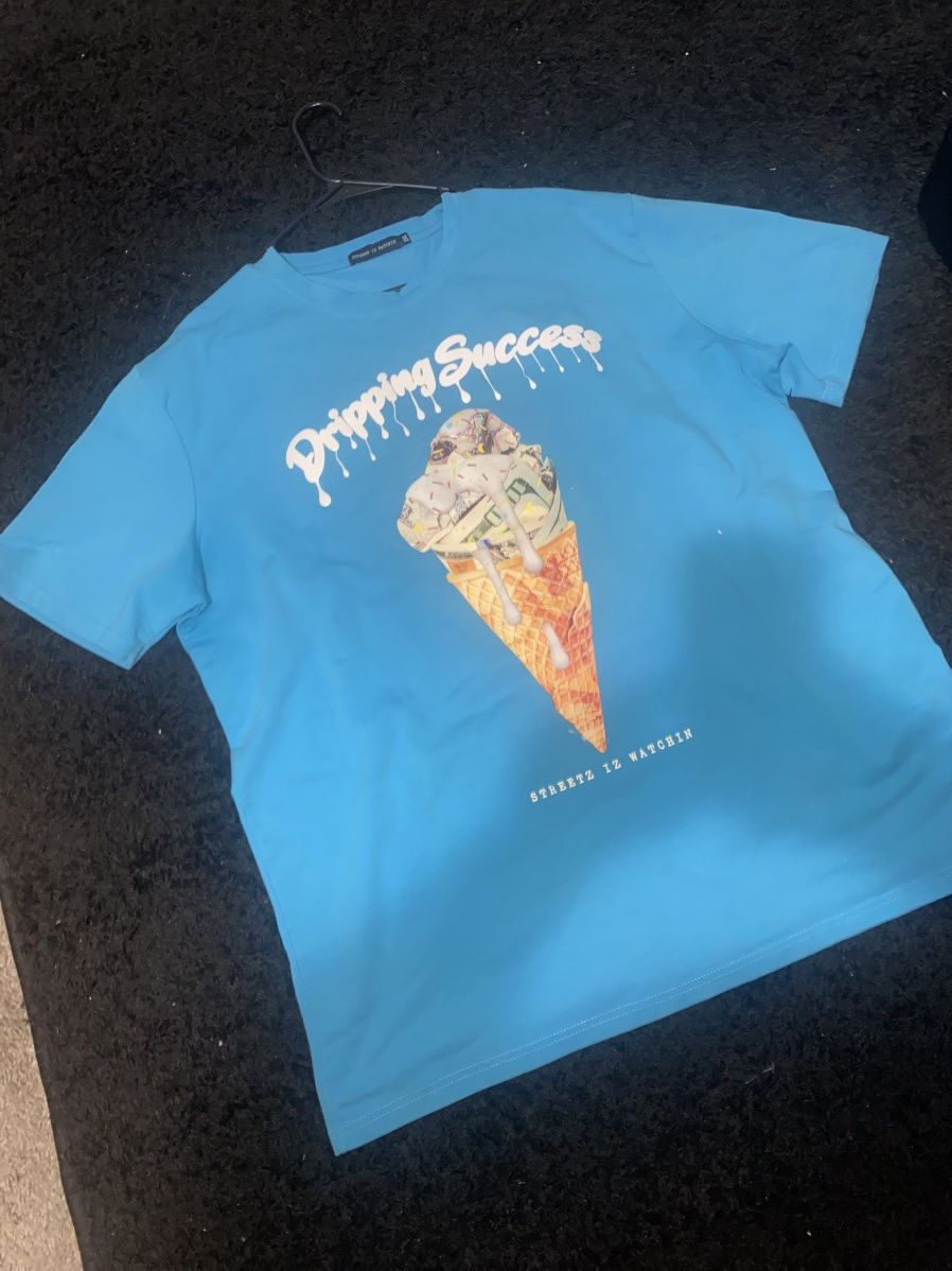 Other "Dripping Success" Graphic Tee - Bright Blue Size US XXL / EU 58 / 5 - 6 Thumbnail
