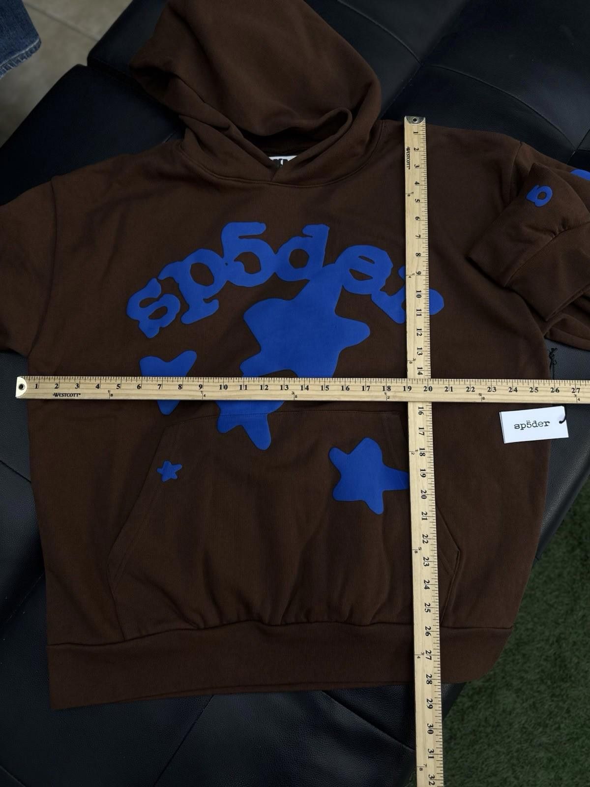 Sp5der Sp5der Worldwide Brown/Blue Hoodie Size (XL) (NEW) Size US XL / EU 56 / 4 - 7 Thumbnail