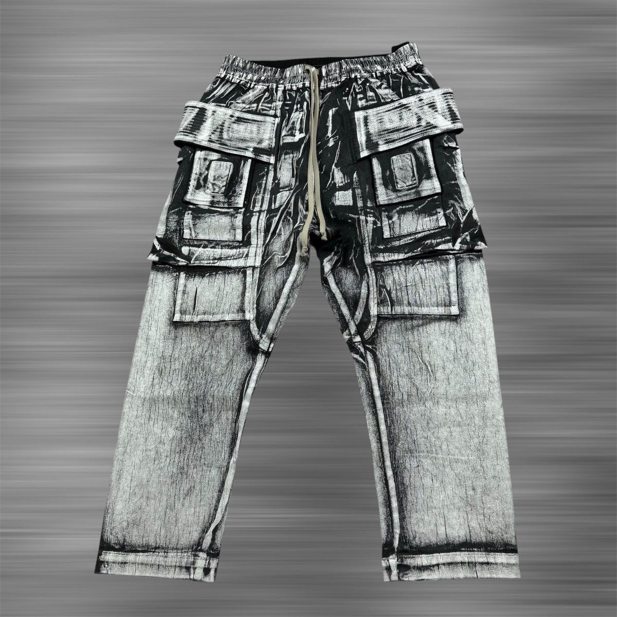 Rick Owens Drkshdw Rick Owens Drkshdw White waxed Sweatpants Size US 32 / EU 48 - 1 Thumbnail