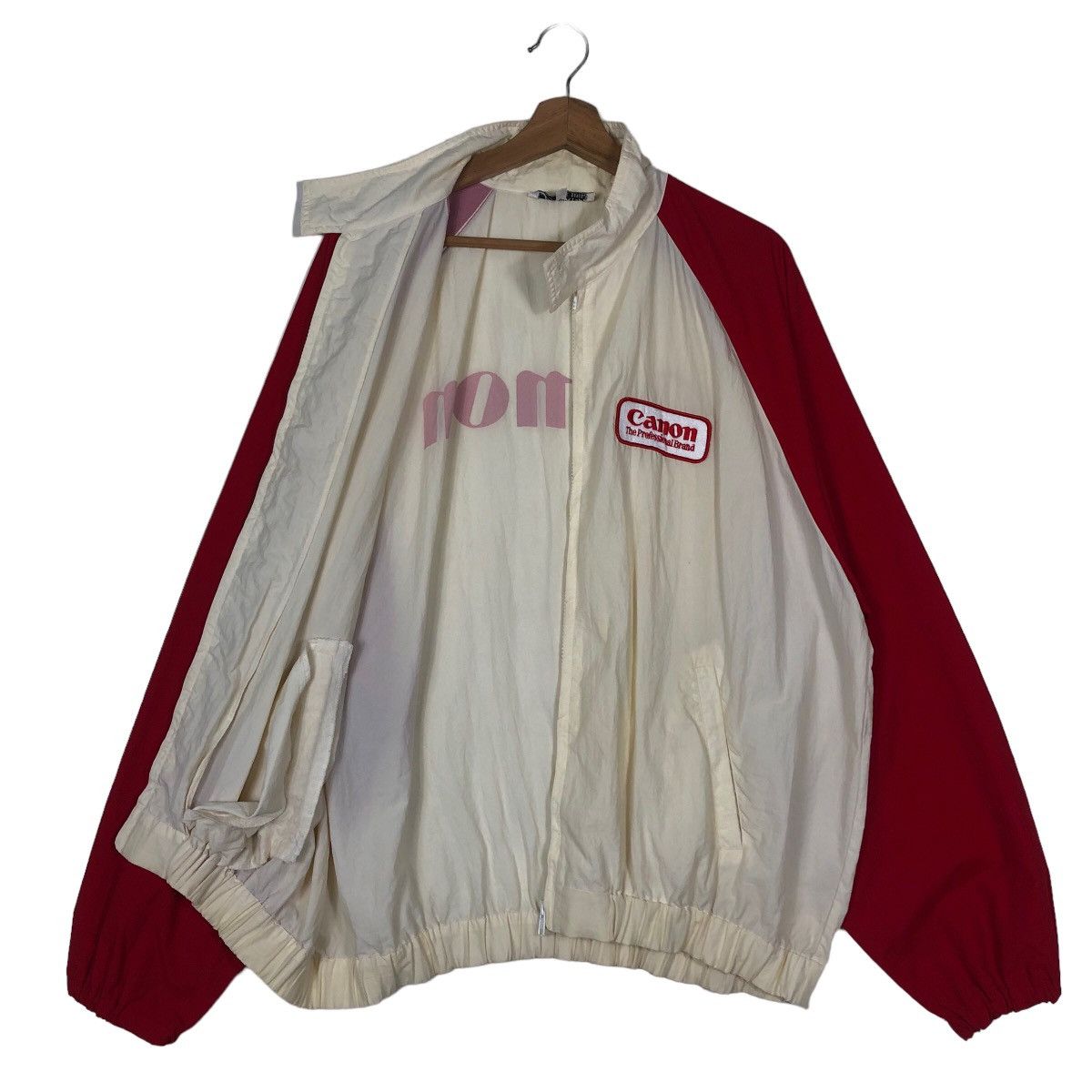 Japanese Brand 🔥90’s Vintage Bomber Jacket Canon Big Logo Spel Out Size US L / EU 52-54 / 3 - 8 Thumbnail
