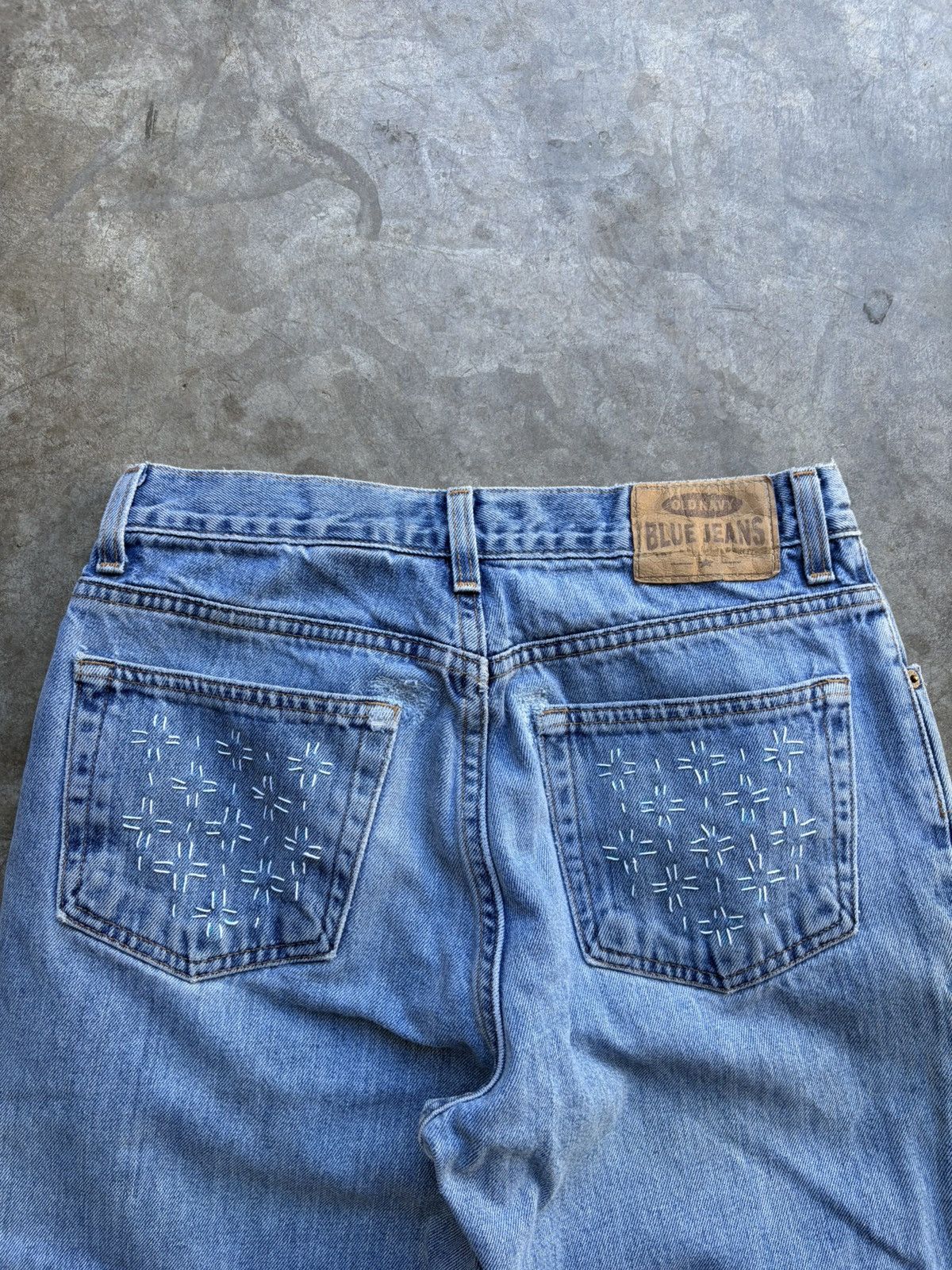Old Navy Vintage Gap Jeans Custom Embroidered Baggy Denim Sz 30x30 Size US 30 / EU 46 - 6 Thumbnail