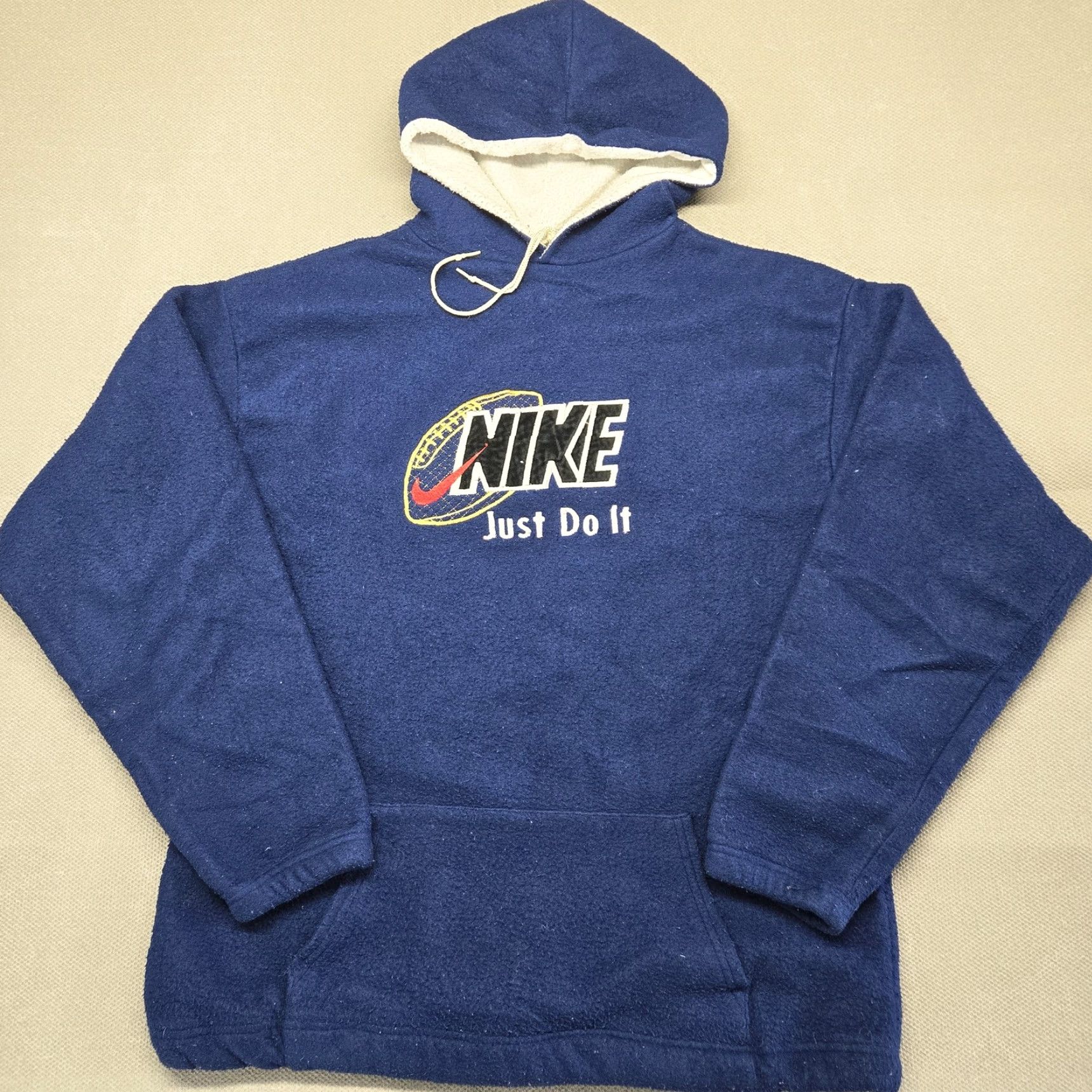 Nike Nike Hoodie Mens XL Blue Pullover Heavyweight Fleece Lined Pockets Embroidered Size US XL / EU 56 / 4 - 2 Thumbnail