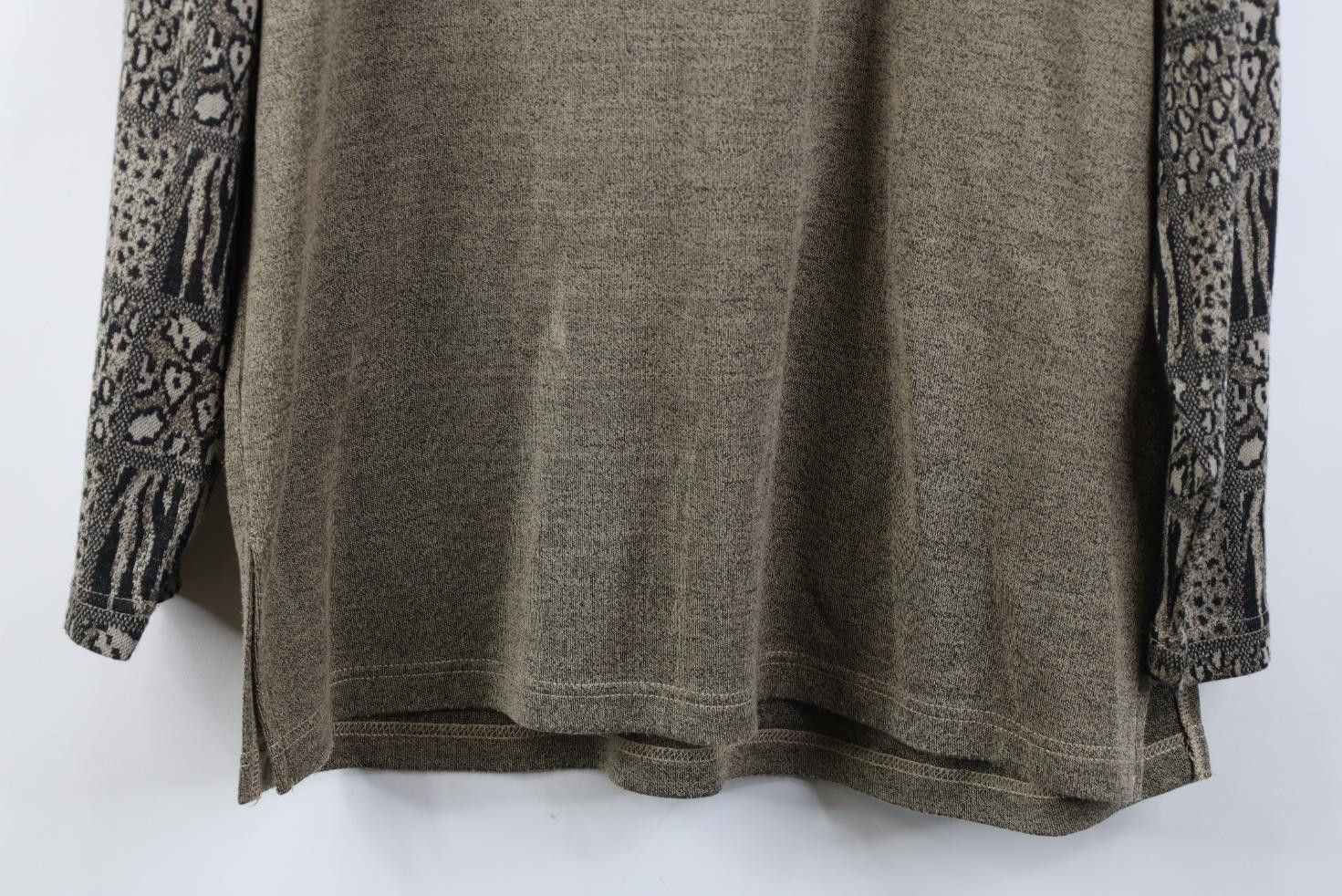 Vintage Vintage 90s Streetwear Animal Print 1/4 Zip Collared Sweater Size L / US 10 / IT 46 - 16 Thumbnail