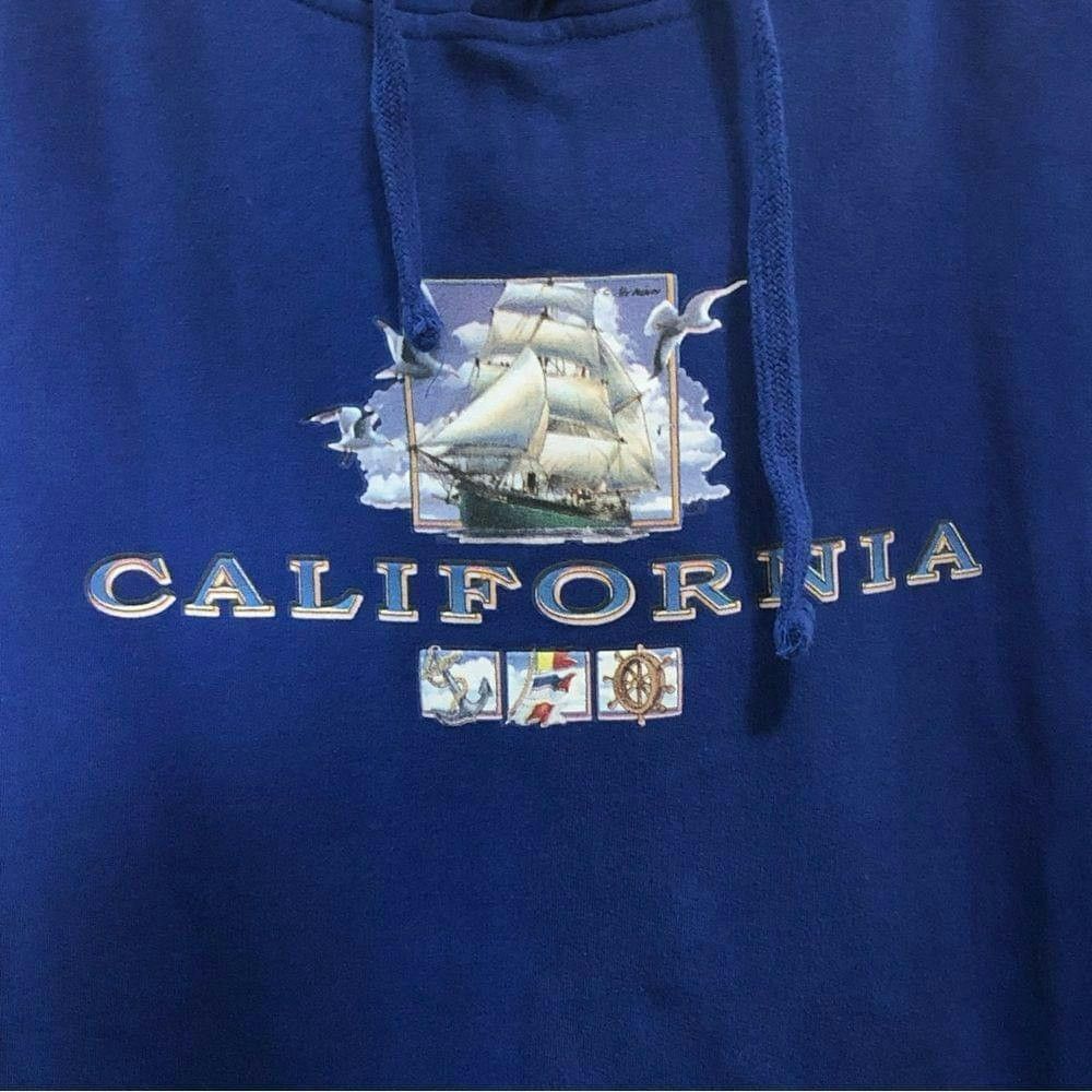 Vintage vintage California sail boat royal blue hoodie sweatshirt M Size US M / EU 48-50 / 2 - 3 Thumbnail
