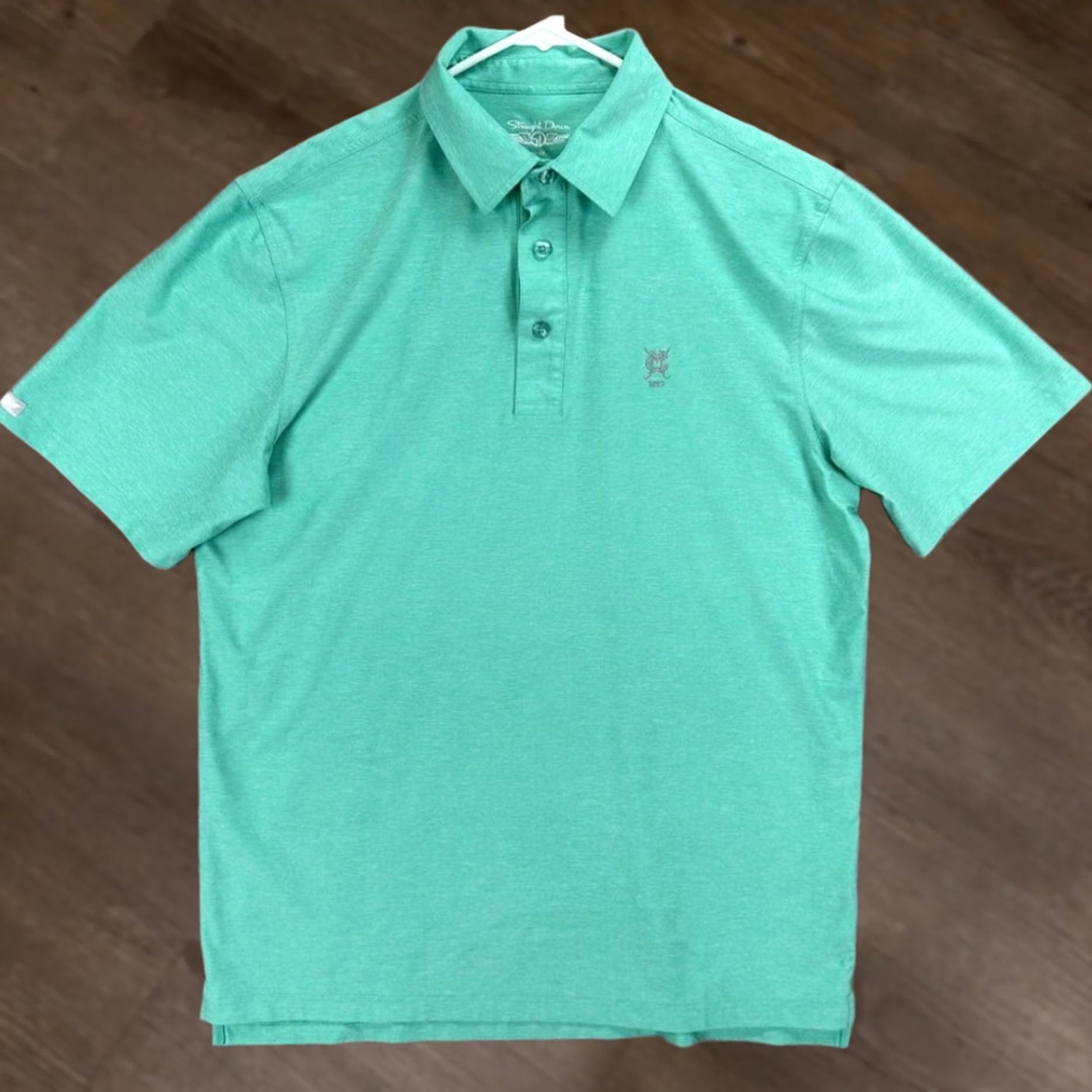 Vintage Straight Down Golf Polo Shirt Mens Medium Aqua Blue Logo Rugby Activewear Short Sleeve Size US M / EU 48-50 / 2 - 1 Thumbnail