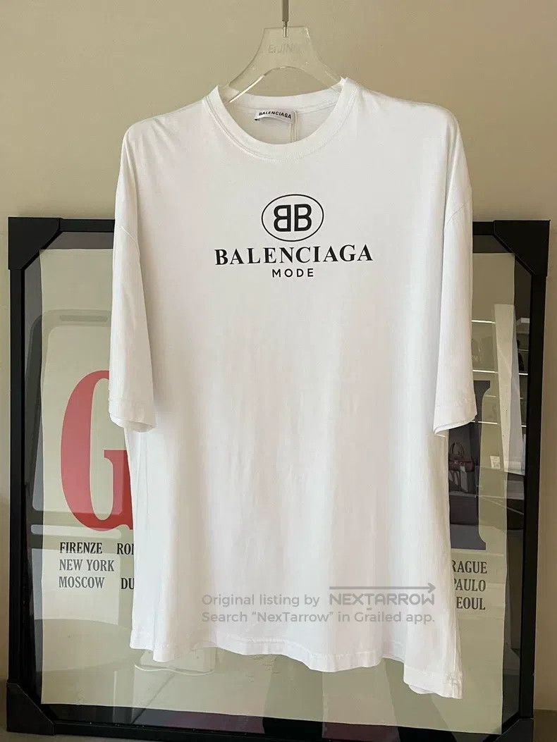 Balenciaga Balenciaga Logo Printed Short Sleeve T-Shirt XS Size US XS / EU 42 / 0 - 1 Thumbnail