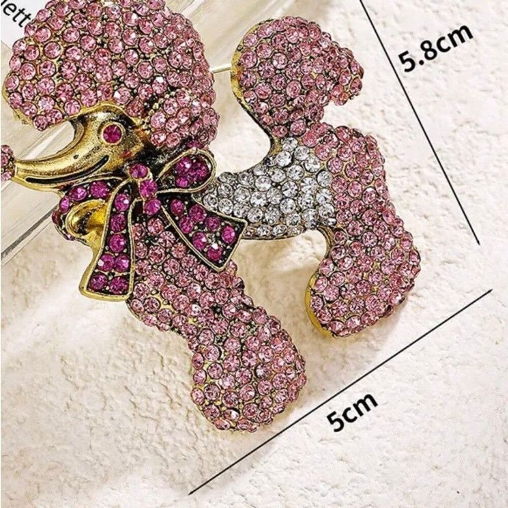 Other Rhinestone Silver Poodle Brooch Size ONE SIZE - 6 Thumbnail