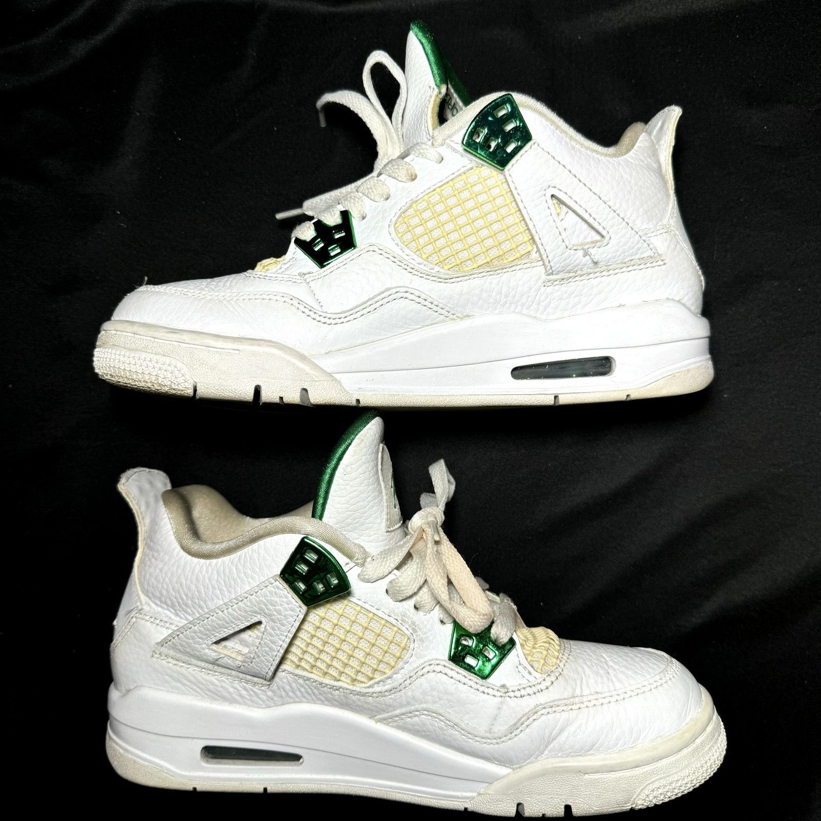 Jordan Brand × Nike Size 5.5 - Air Jordan 4 Retro GS Green Metallic Men's Shoes Size US 5.5 / EU 38 - 2 Thumbnail