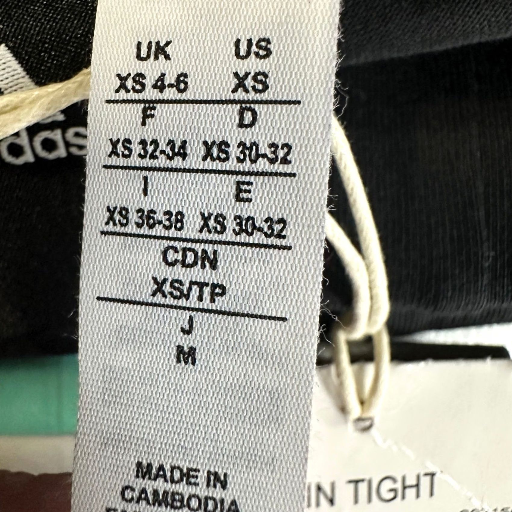 Adidas Adidas Womens Legging Pants XS Black Stretch Exercise Workout Pull On Fitted NEW Size 26" / US 2 / IT 38 - 4 Thumbnail