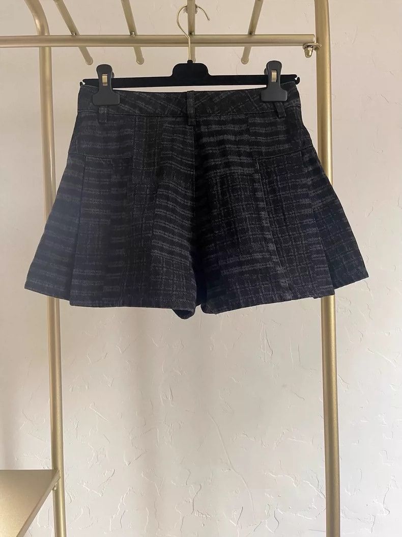 Chanel Chanel 24a Manchester series black plaid skirt pants Size 42" / US 20 - 2 Thumbnail